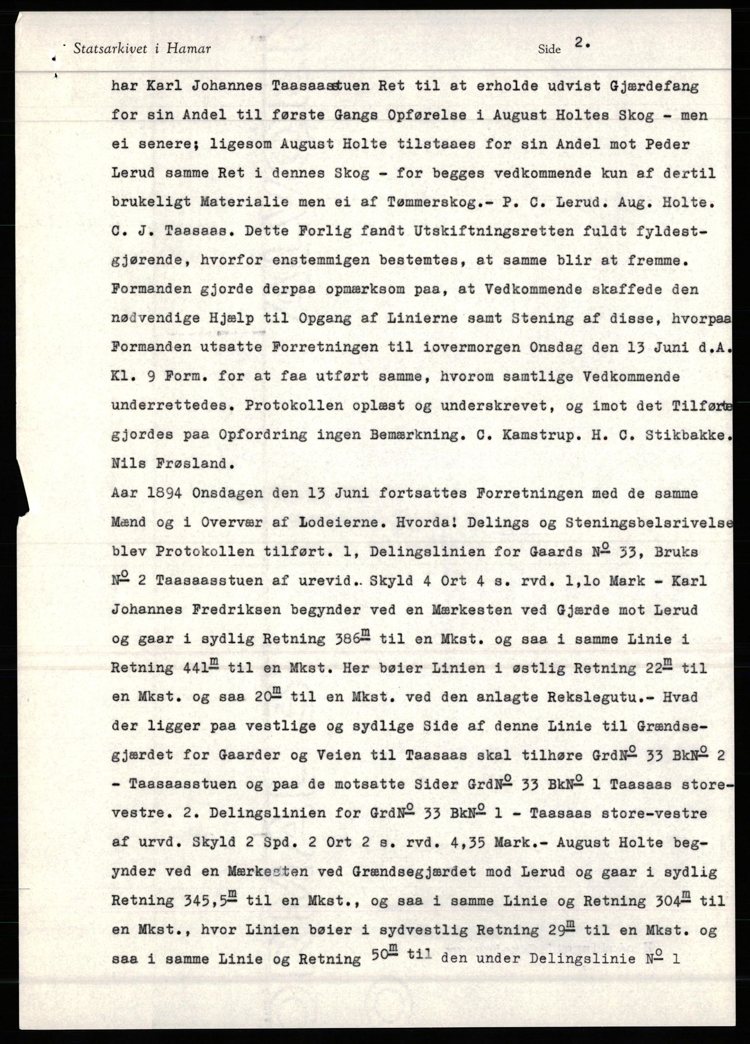 Avskriftssamlingen ved Statsarkivet i Hamar, AV/SAH-AVSKRIFT-001/H/Hf/Hfa/Hfaa/L0016: Pantebok 16=P for Toten, Vardal og Biri, 1894-1899