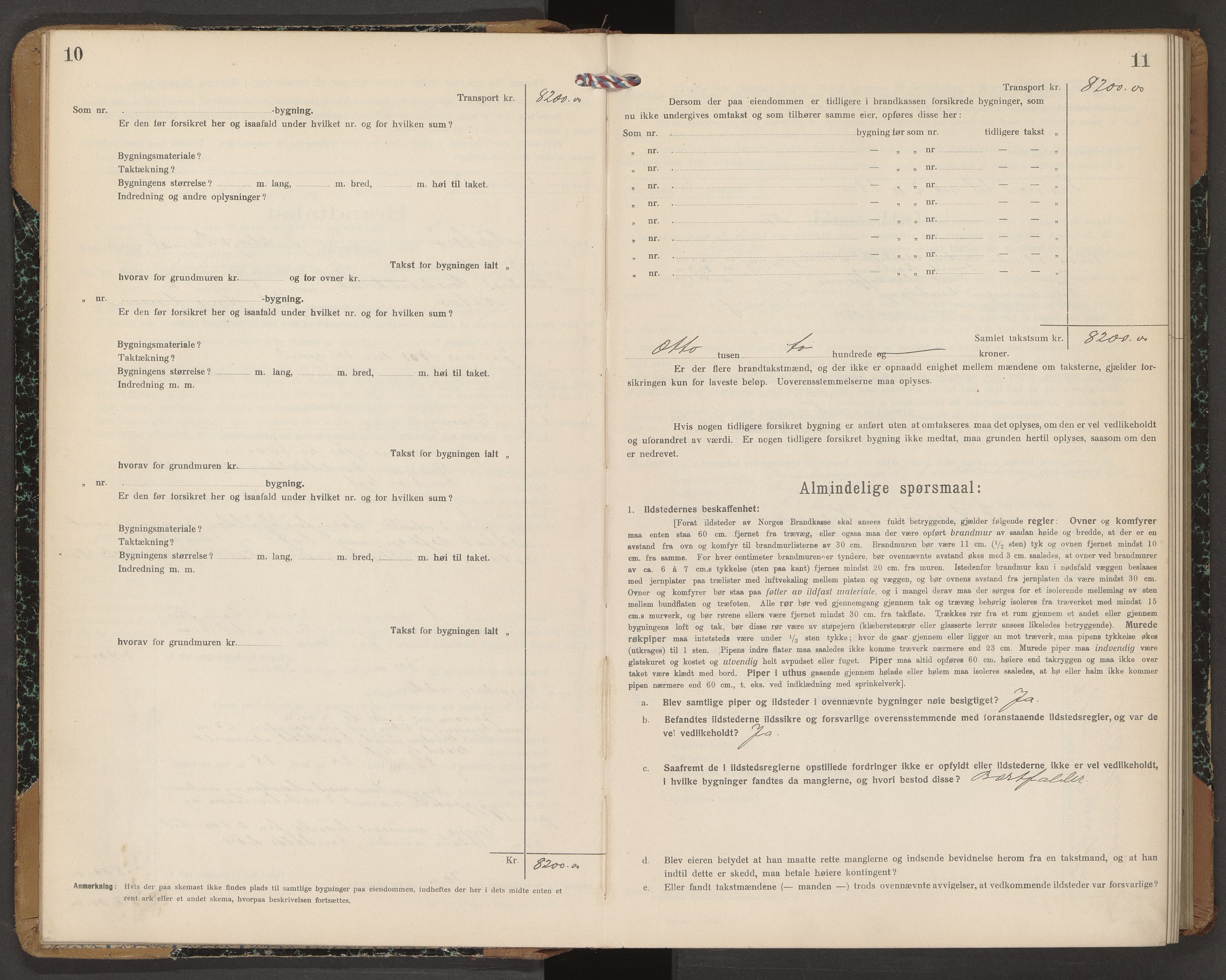 Nøtterøy lensmannskontor, AV/SAKO-A-540/Y/Yg/Ygb/L0006: Skjematakstprotokoll, 1917-1927, p. 10-11