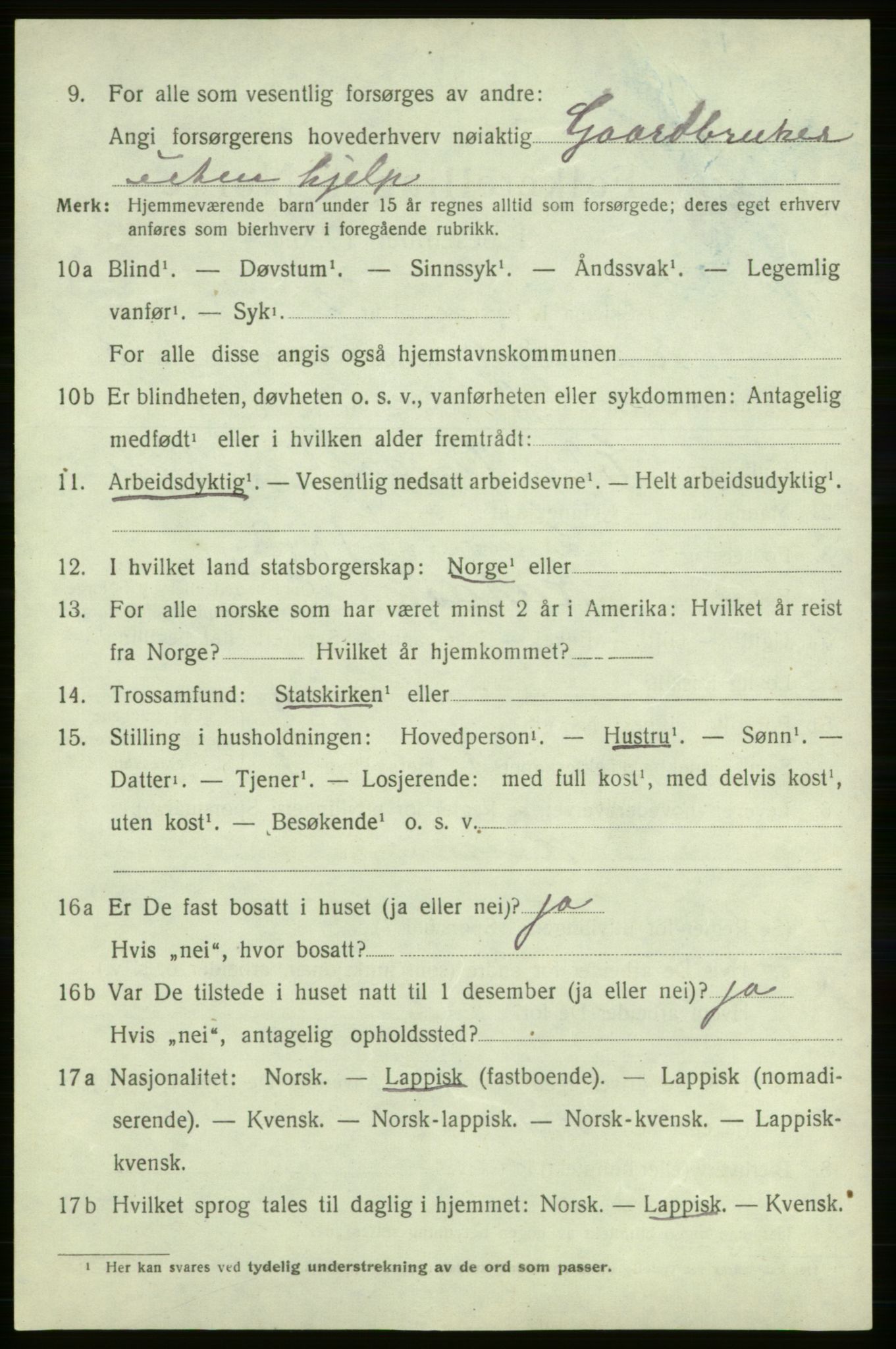 SATØ, 1920 census for Karasjok, 1920, p. 1793