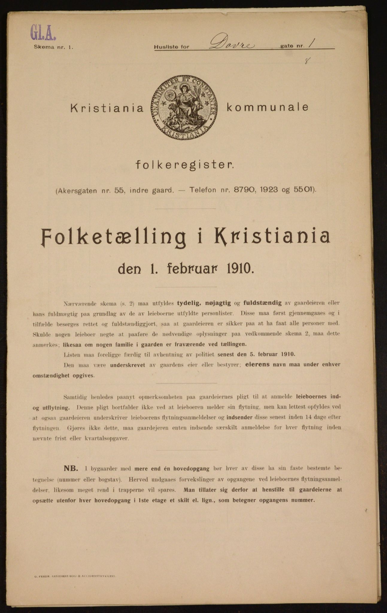 OBA, Municipal Census 1910 for Kristiania, 1910, p. 15312