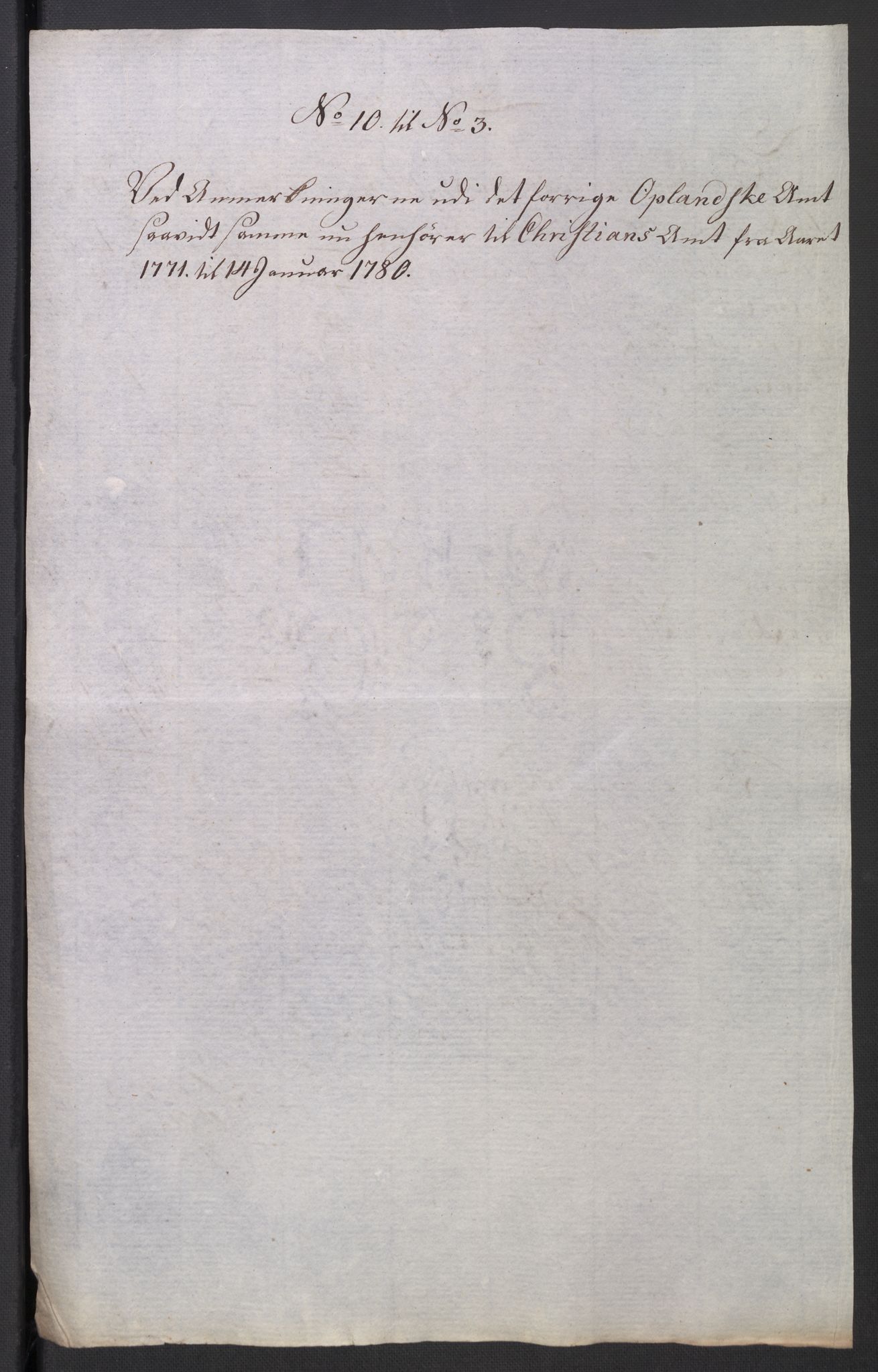 Rentekammeret inntil 1814, Reviderte regnskaper, Mindre regnskaper, AV/RA-EA-4068/Rb/L0014: Opplands amt, 1771-1779, p. 947