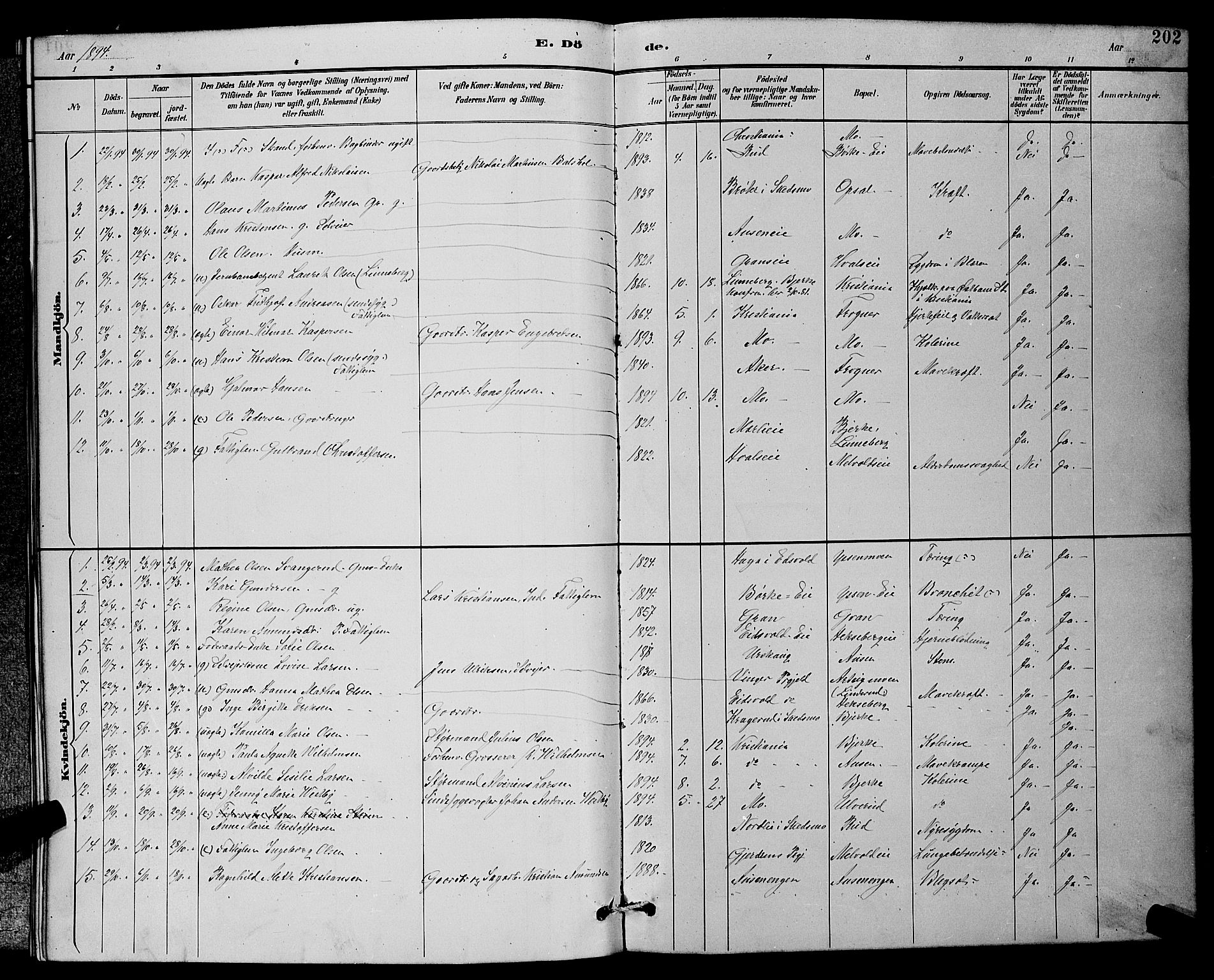 Sørum prestekontor Kirkebøker, SAO/A-10303/G/Ga/L0005: Parish register (copy) no. I 5.2, 1886-1894, p. 202