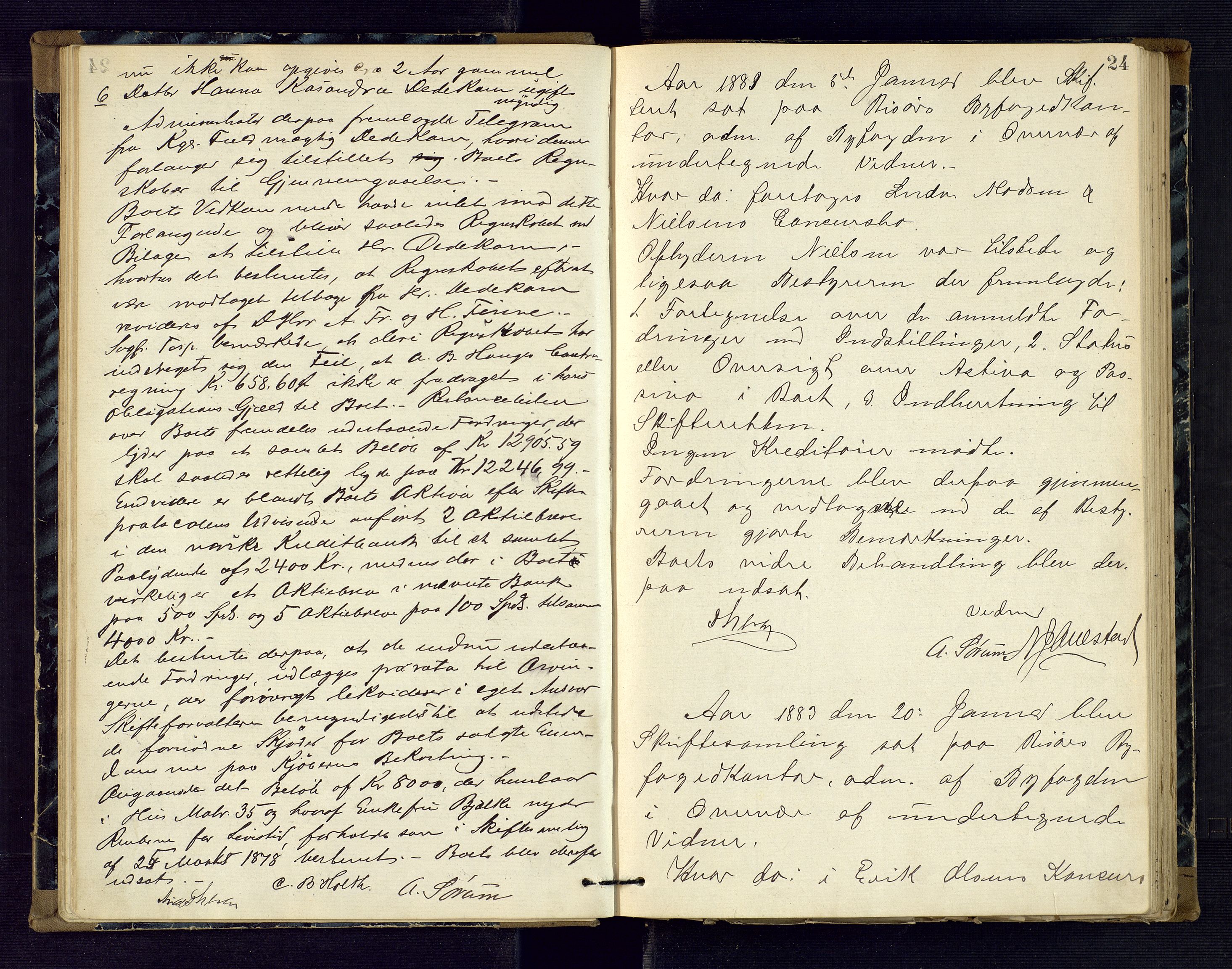 Risør byfogd, AV/SAK-1222-0005/H/Hc/L0004: Skifteprotokoll nr. 3B, 1882-1886, p. 24