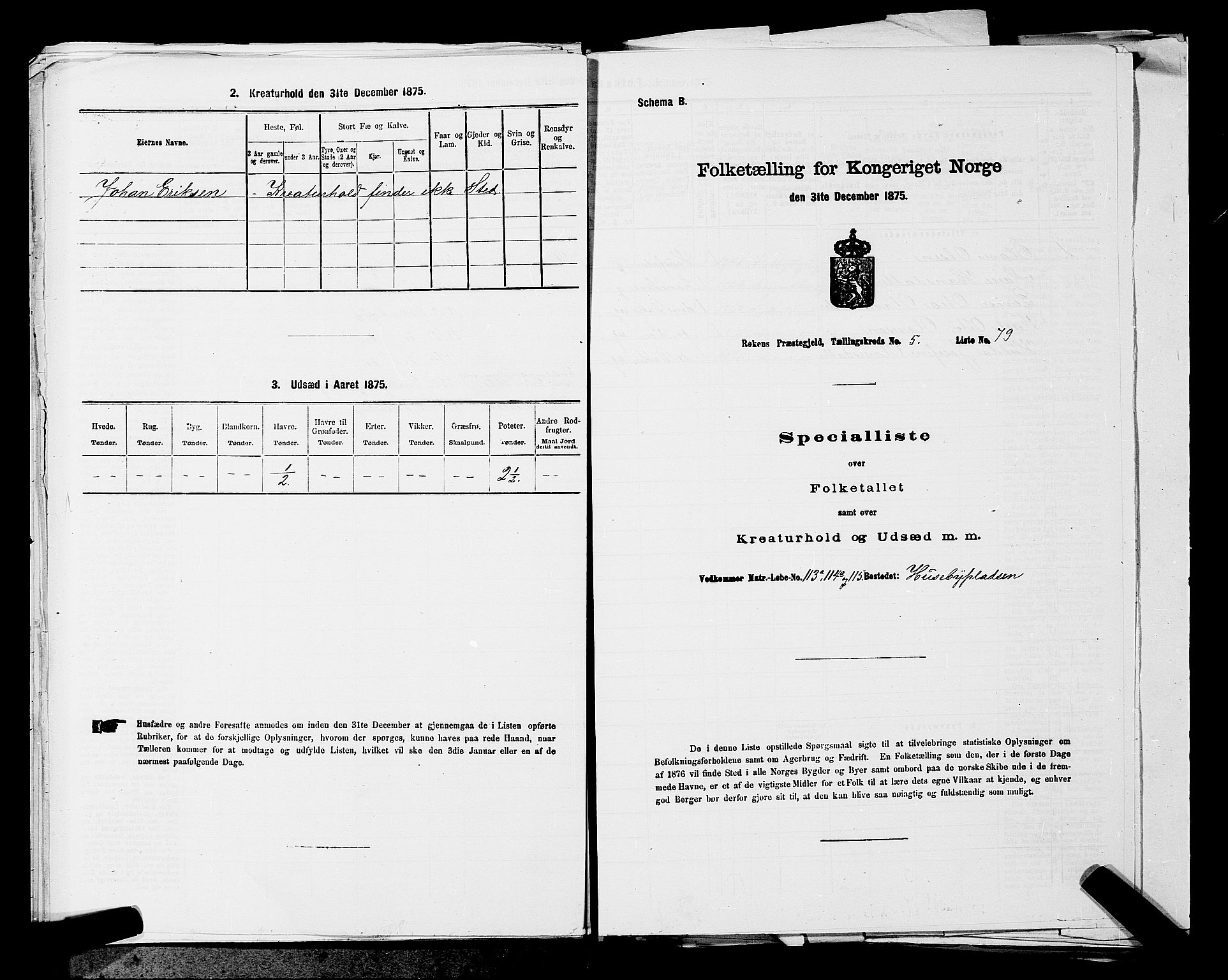 SAKO, 1875 census for 0627P Røyken, 1875, p. 766