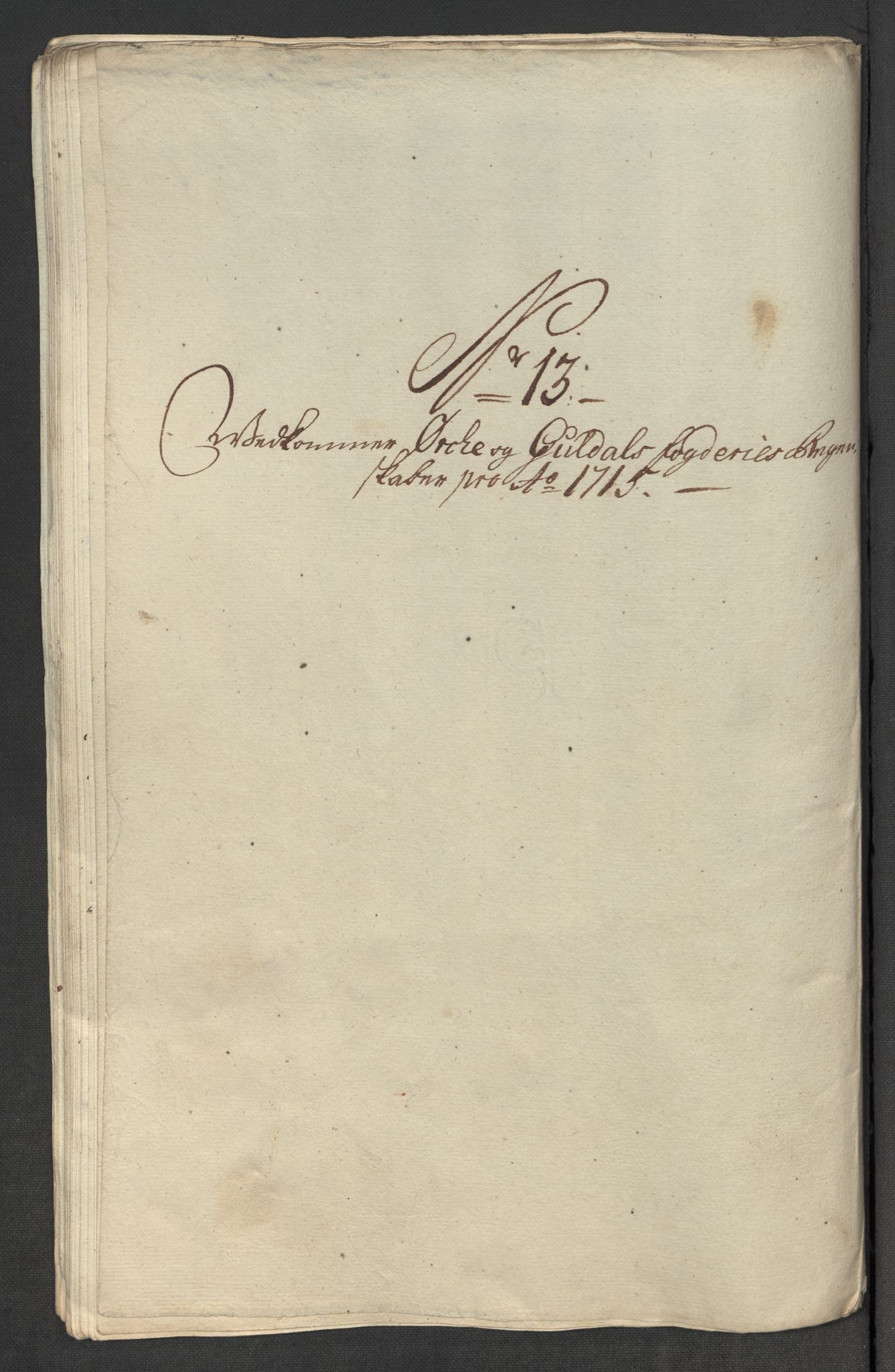 Rentekammeret inntil 1814, Reviderte regnskaper, Fogderegnskap, AV/RA-EA-4092/R60/L3966: Fogderegnskap Orkdal og Gauldal, 1715, p. 167