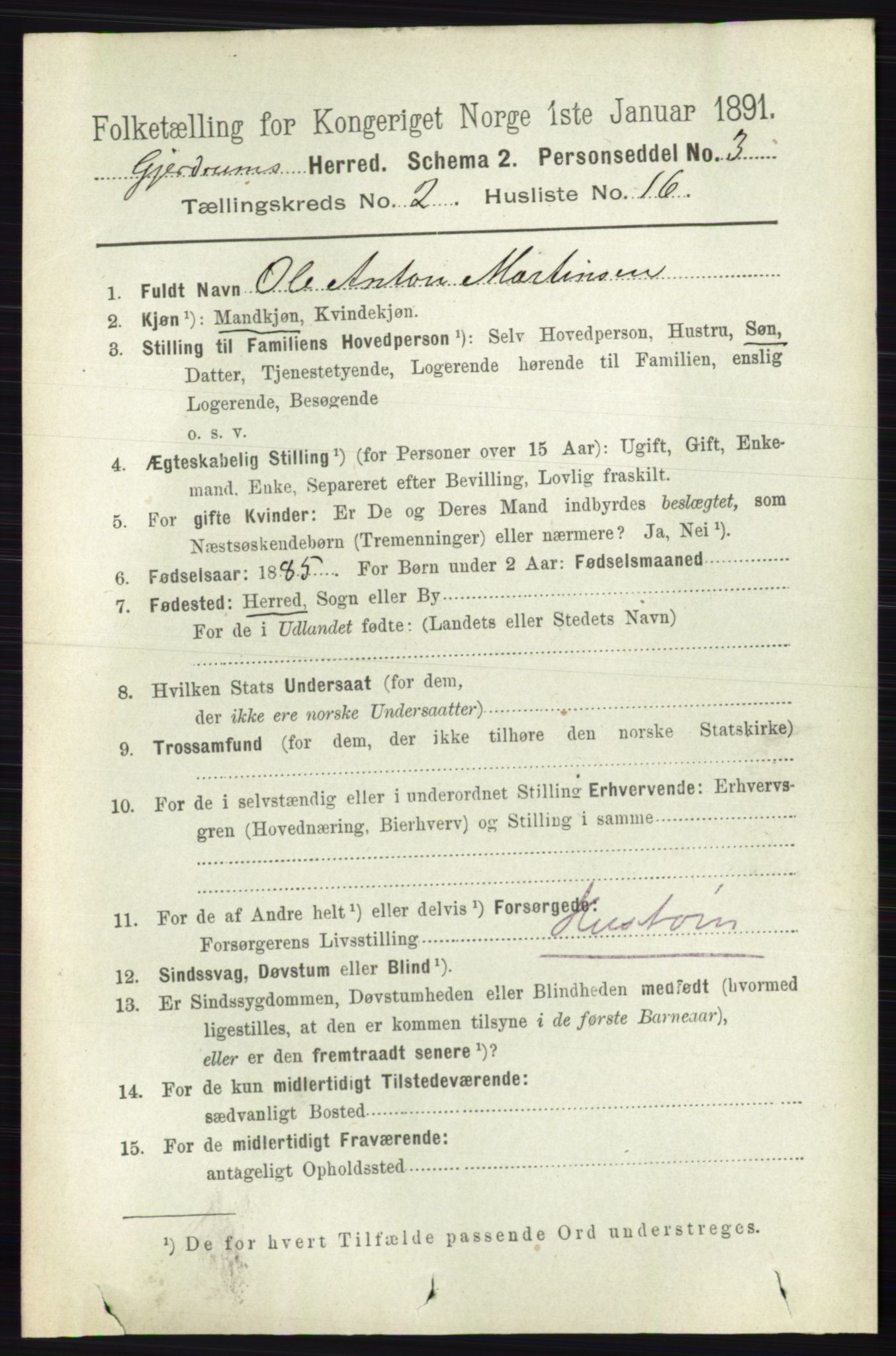 RA, 1891 census for 0234 Gjerdrum, 1891, p. 683