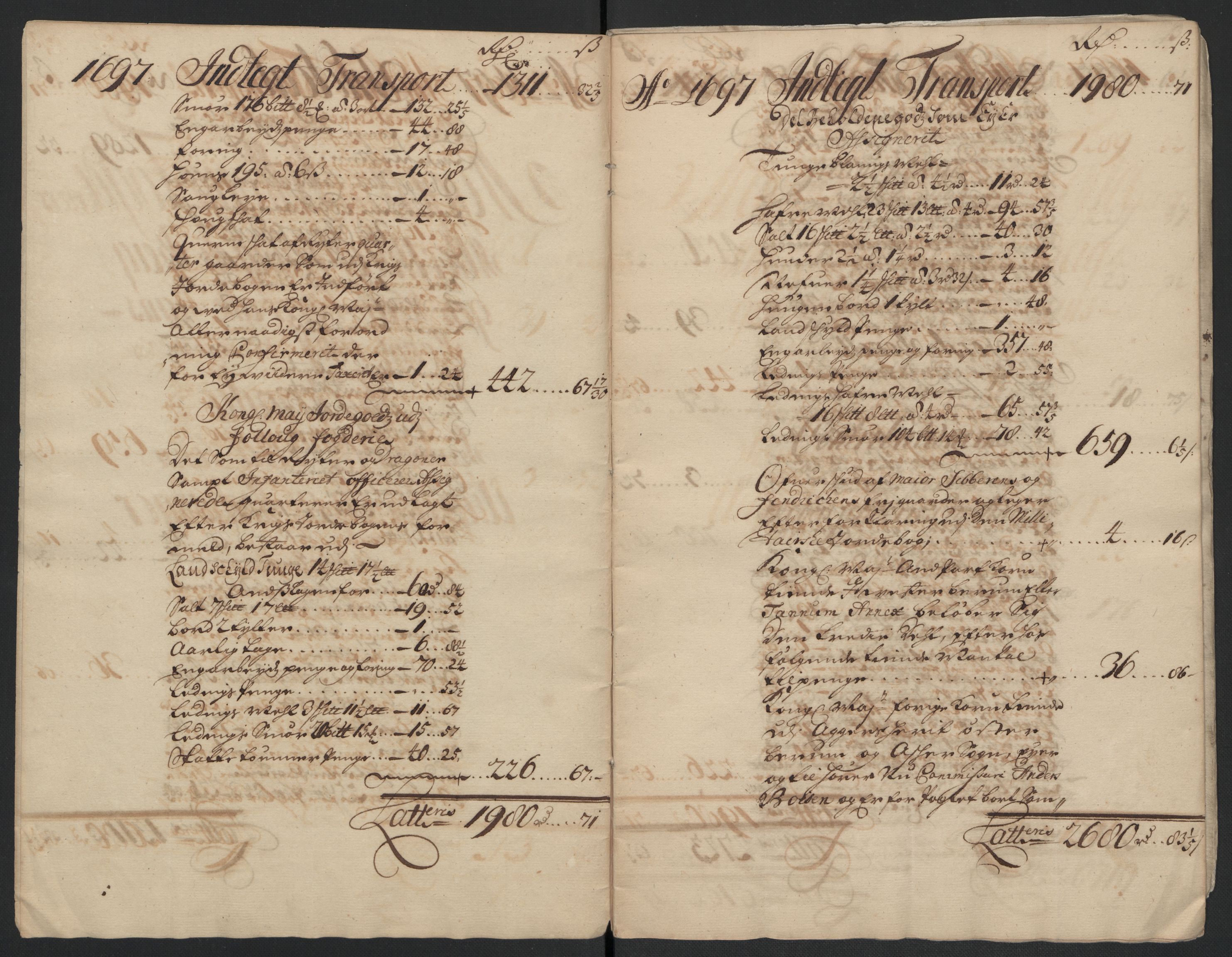 Rentekammeret inntil 1814, Reviderte regnskaper, Fogderegnskap, AV/RA-EA-4092/R10/L0440: Fogderegnskap Aker og Follo, 1696-1697, p. 243