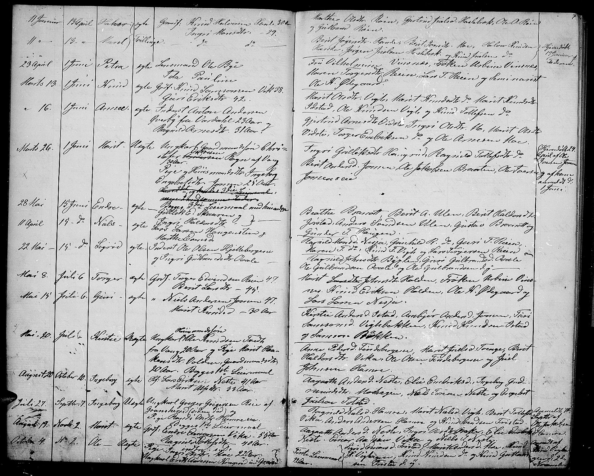 Vestre Slidre prestekontor, SAH/PREST-136/H/Ha/Hab/L0001: Parish register (copy) no. 1, 1869-1882, p. 7