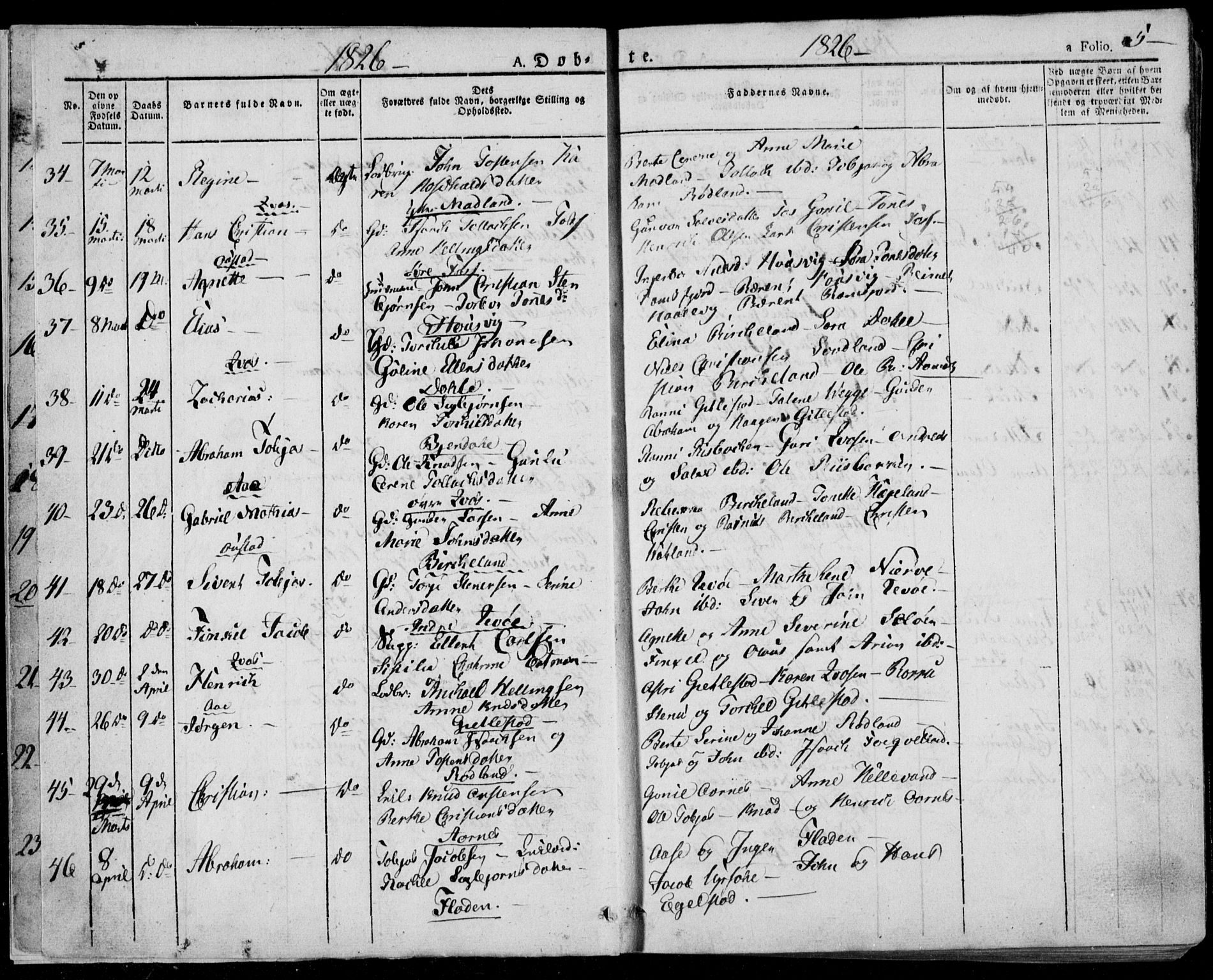 Lyngdal sokneprestkontor, AV/SAK-1111-0029/F/Fa/Fac/L0007: Parish register (official) no. A 7, 1825-1838, p. 5