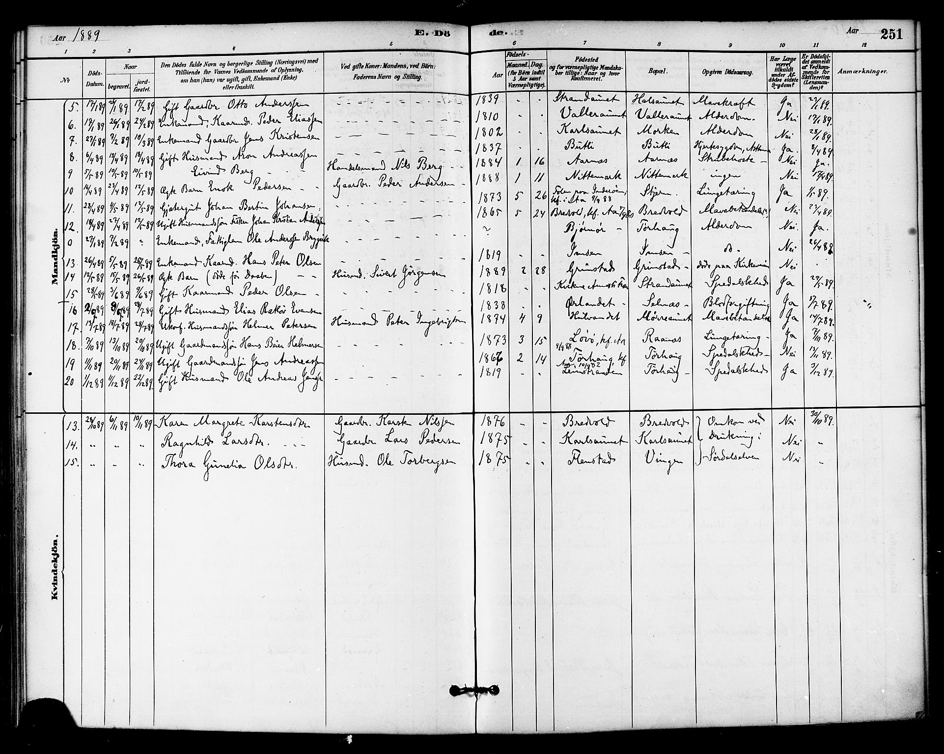 Ministerialprotokoller, klokkerbøker og fødselsregistre - Sør-Trøndelag, SAT/A-1456/655/L0680: Parish register (official) no. 655A09, 1880-1894, p. 251