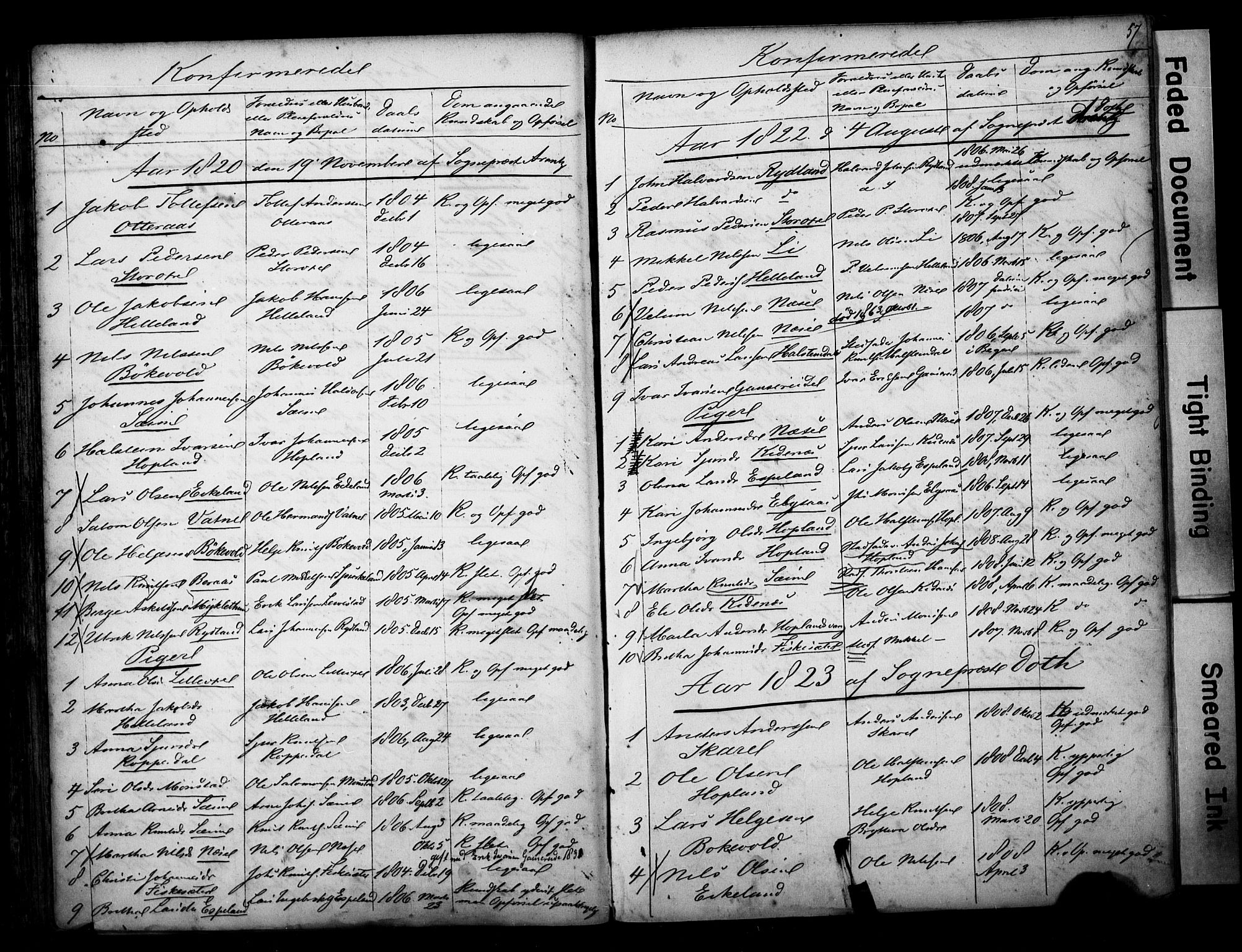 Alversund Sokneprestembete, SAB/A-73901/H/Ha/Hab: Parish register (copy) no. D 1, 1800-1870, p. 57
