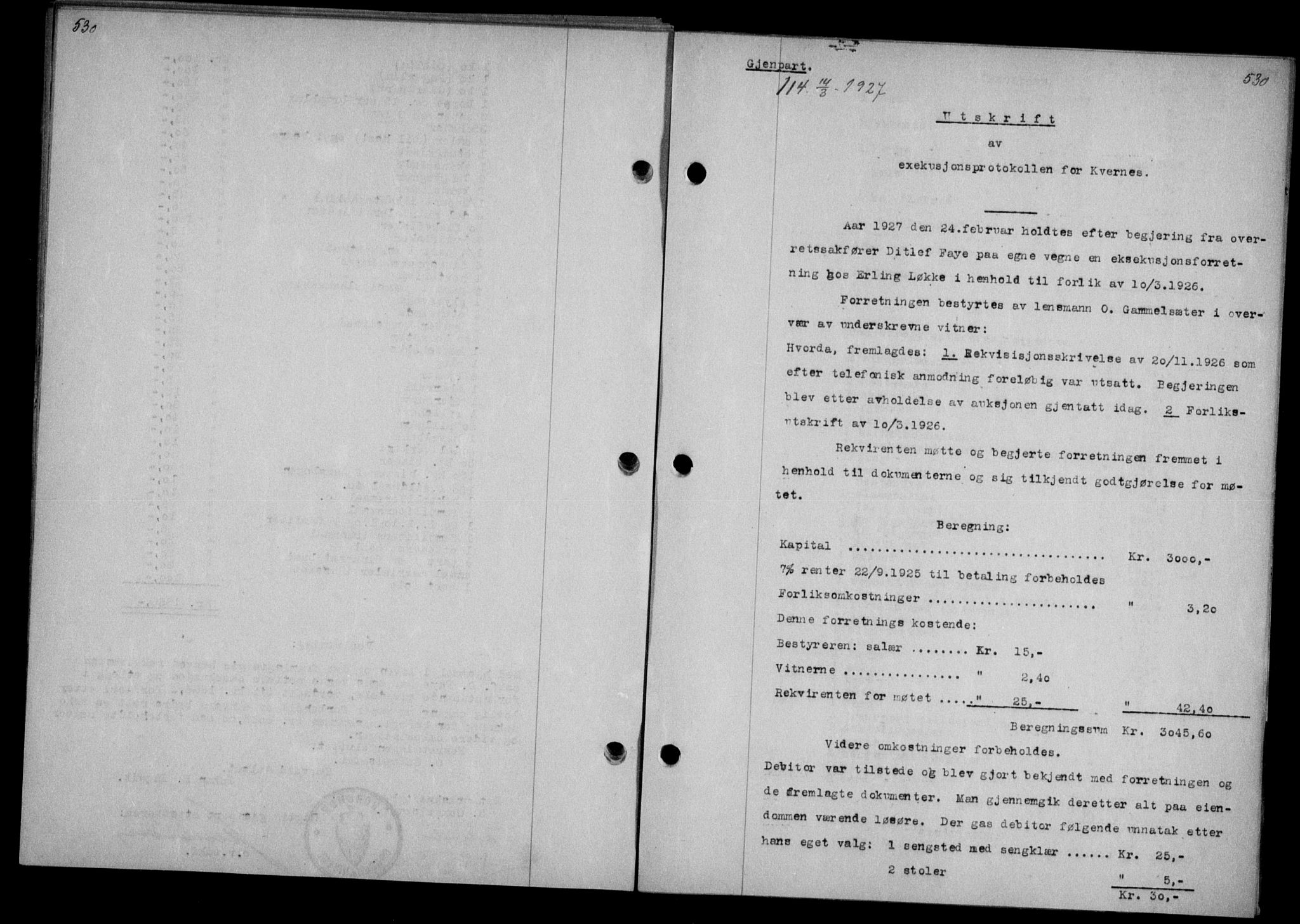 Nordmøre sorenskriveri, AV/SAT-A-4132/1/2/2Ca/L0061: Mortgage book no. 51, 1926-1927, Deed date: 14.03.1927