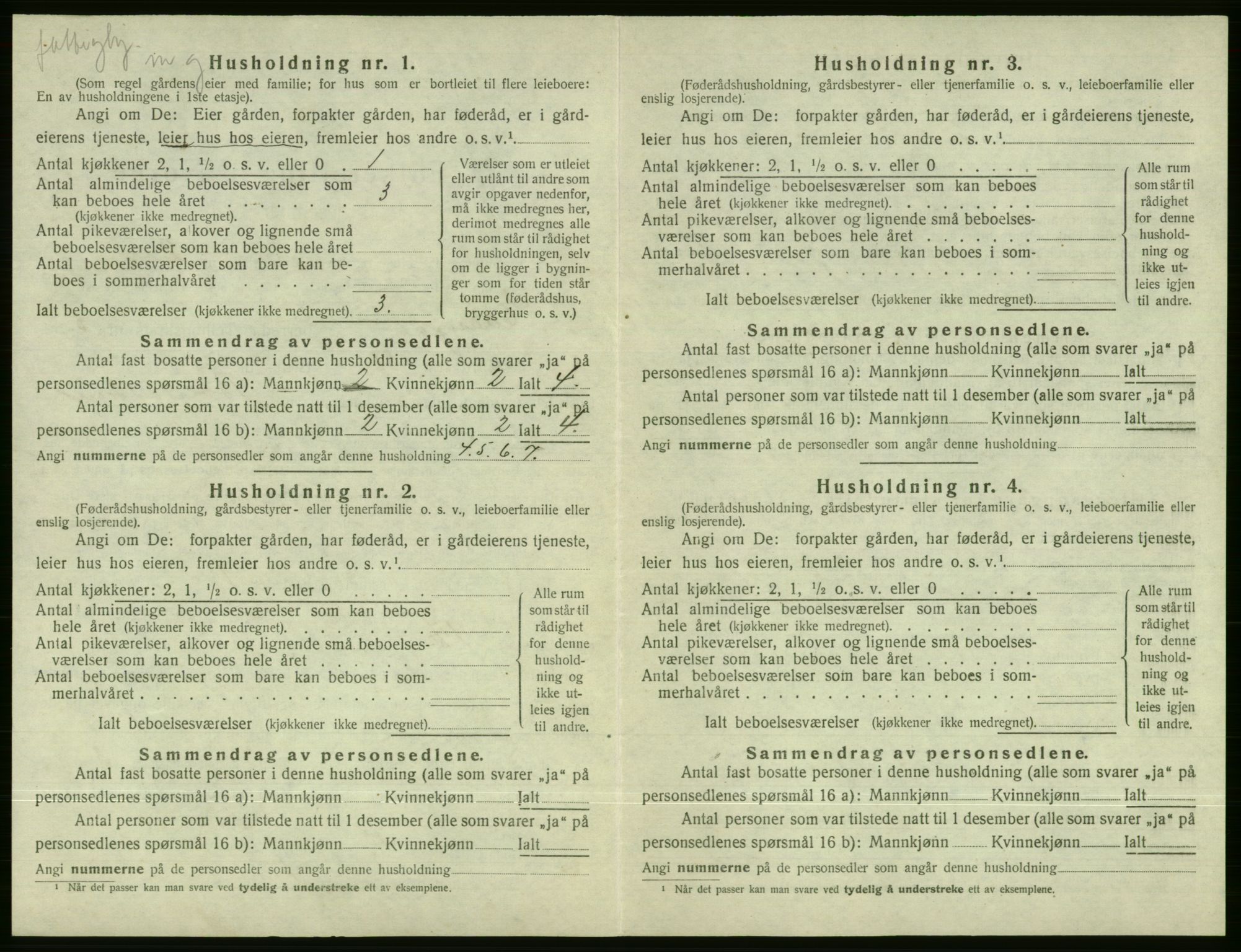 SAB, 1920 census for Evanger, 1920, p. 120