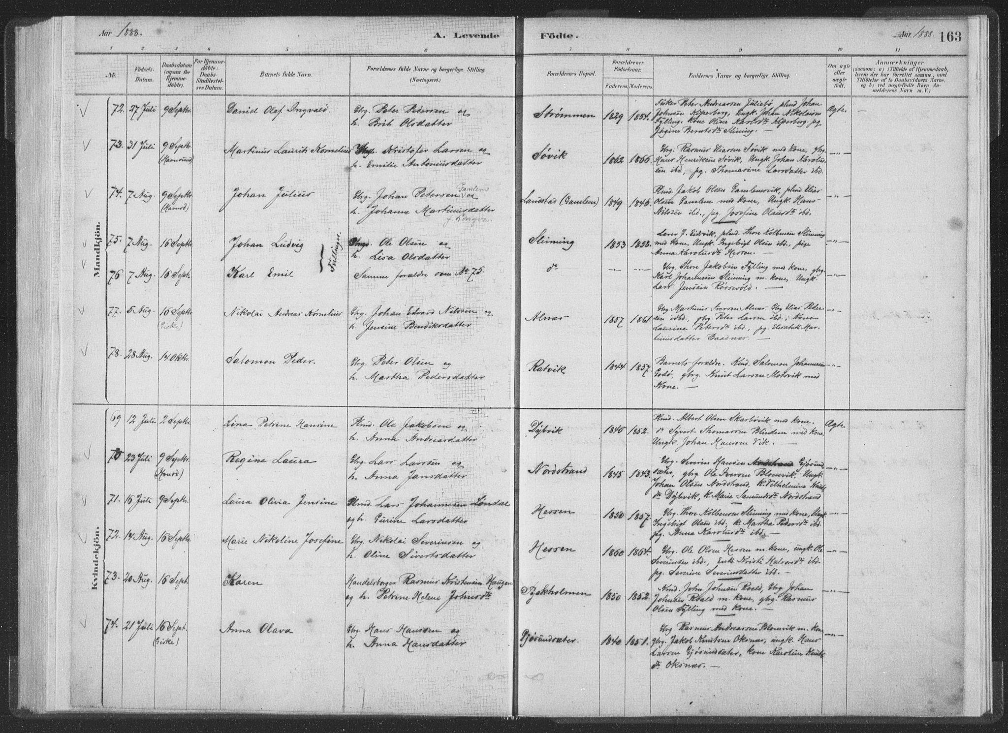 Ministerialprotokoller, klokkerbøker og fødselsregistre - Møre og Romsdal, AV/SAT-A-1454/528/L0401: Parish register (official) no. 528A12I, 1880-1920, p. 163