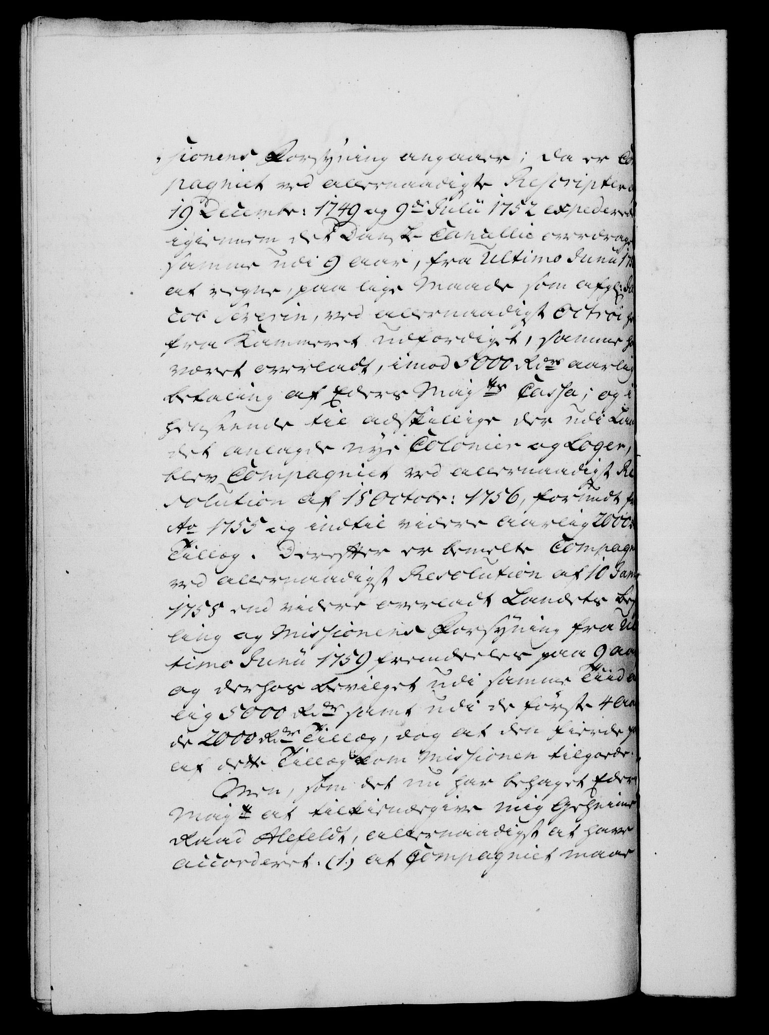 Rentekammeret, Kammerkanselliet, RA/EA-3111/G/Gf/Gfa/L0045: Norsk relasjons- og resolusjonsprotokoll (merket RK 52.45), 1763, p. 258