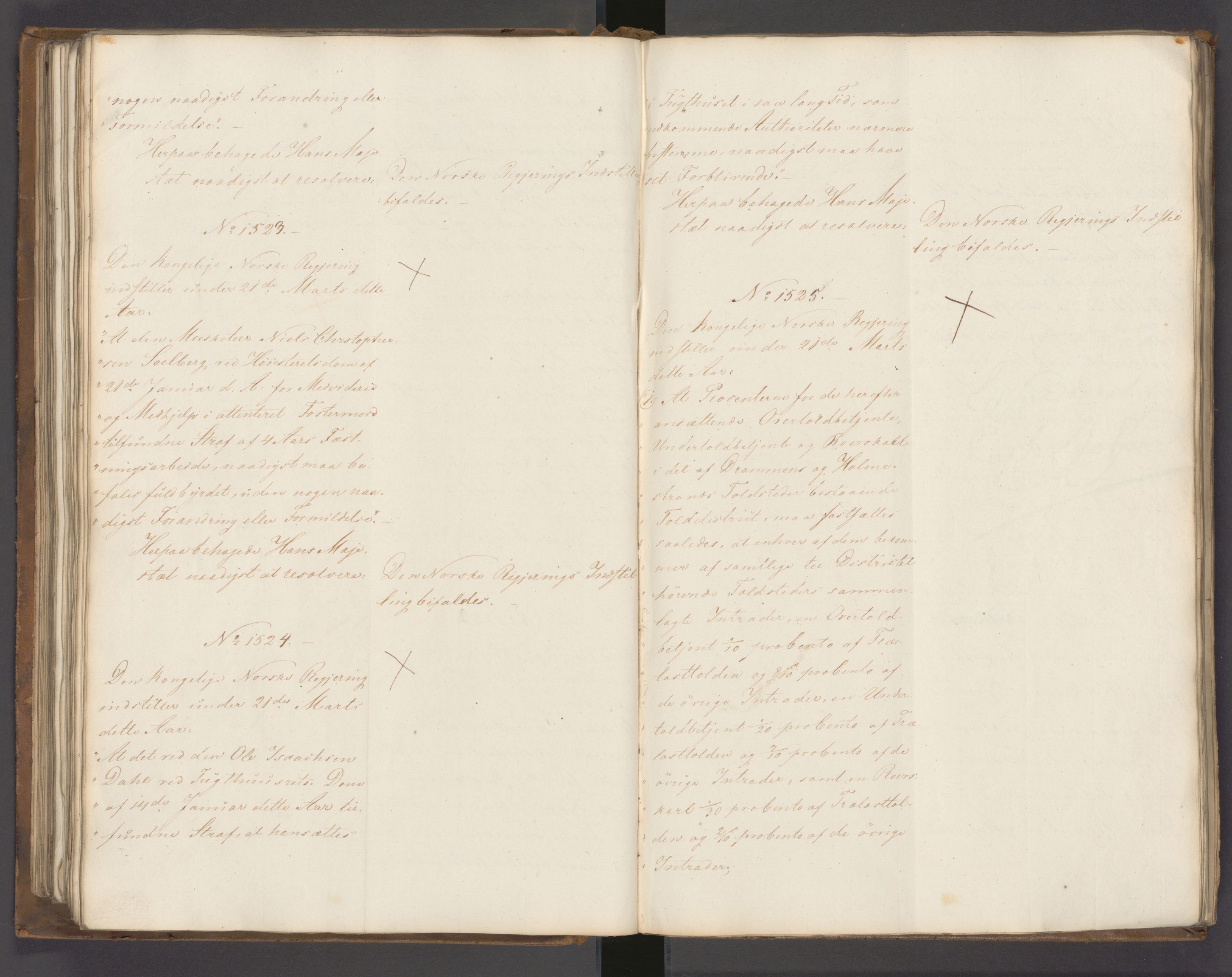 Statsrådssekretariatet, AV/RA-S-1001/A/Ab/L0022: Kgl. res. nr. 1210-1721, 1. halvår, 1826