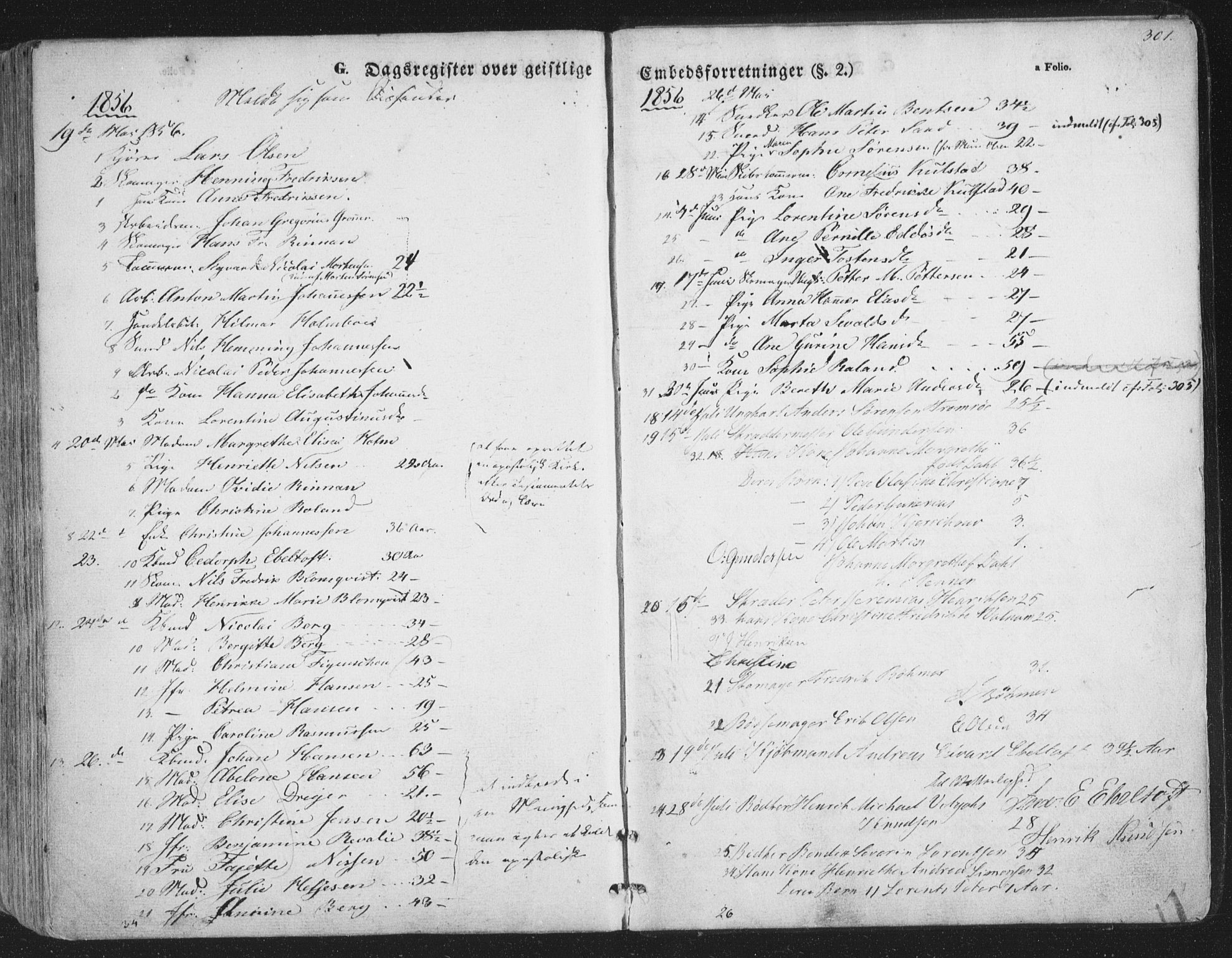 Tromsø sokneprestkontor/stiftsprosti/domprosti, SATØ/S-1343/G/Ga/L0011kirke: Parish register (official) no. 11, 1856-1865, p. 301