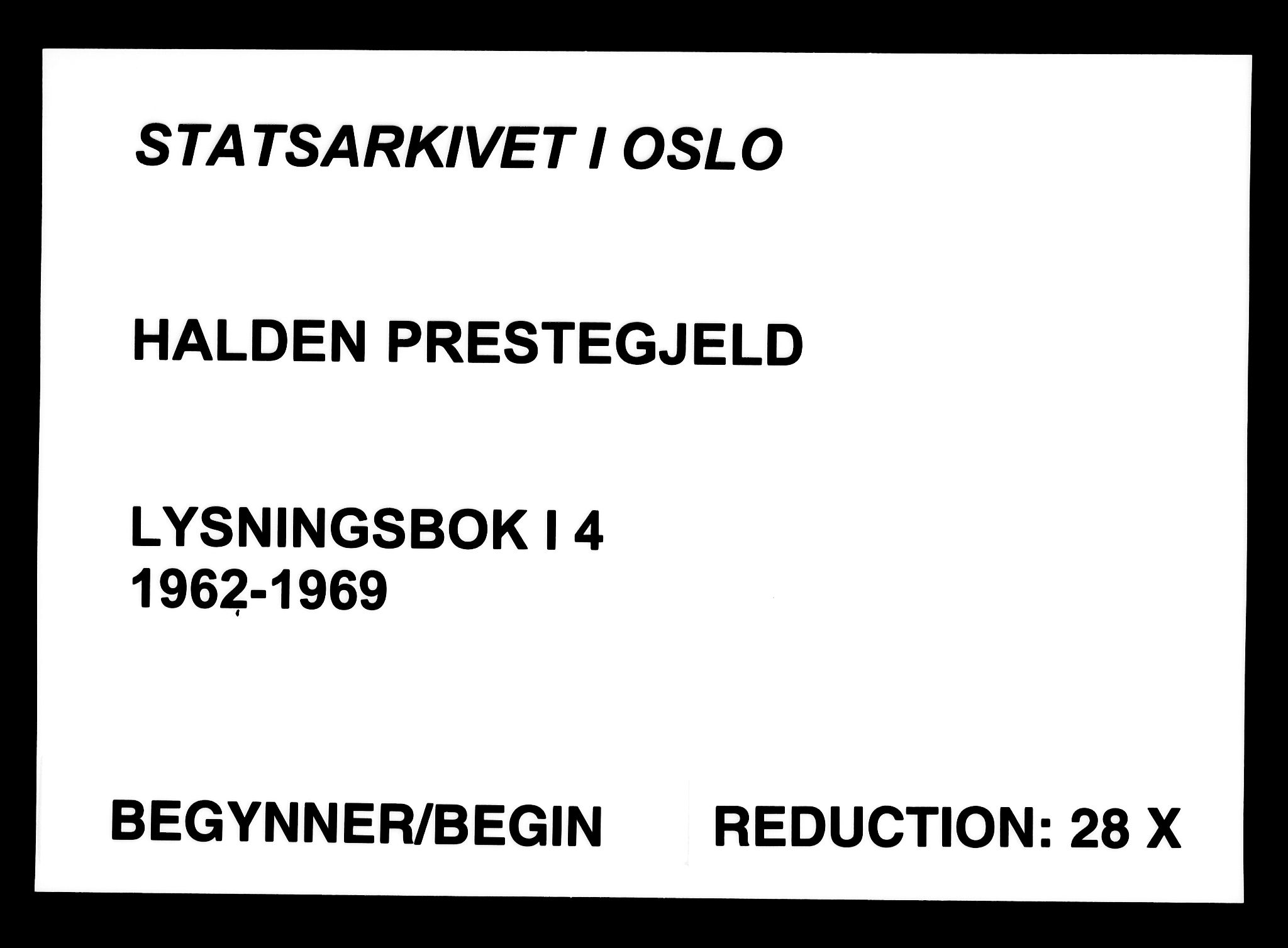 Halden prestekontor Kirkebøker, SAO/A-10909/H/Ha/L0004: Banns register no. I 4, 1962-1969