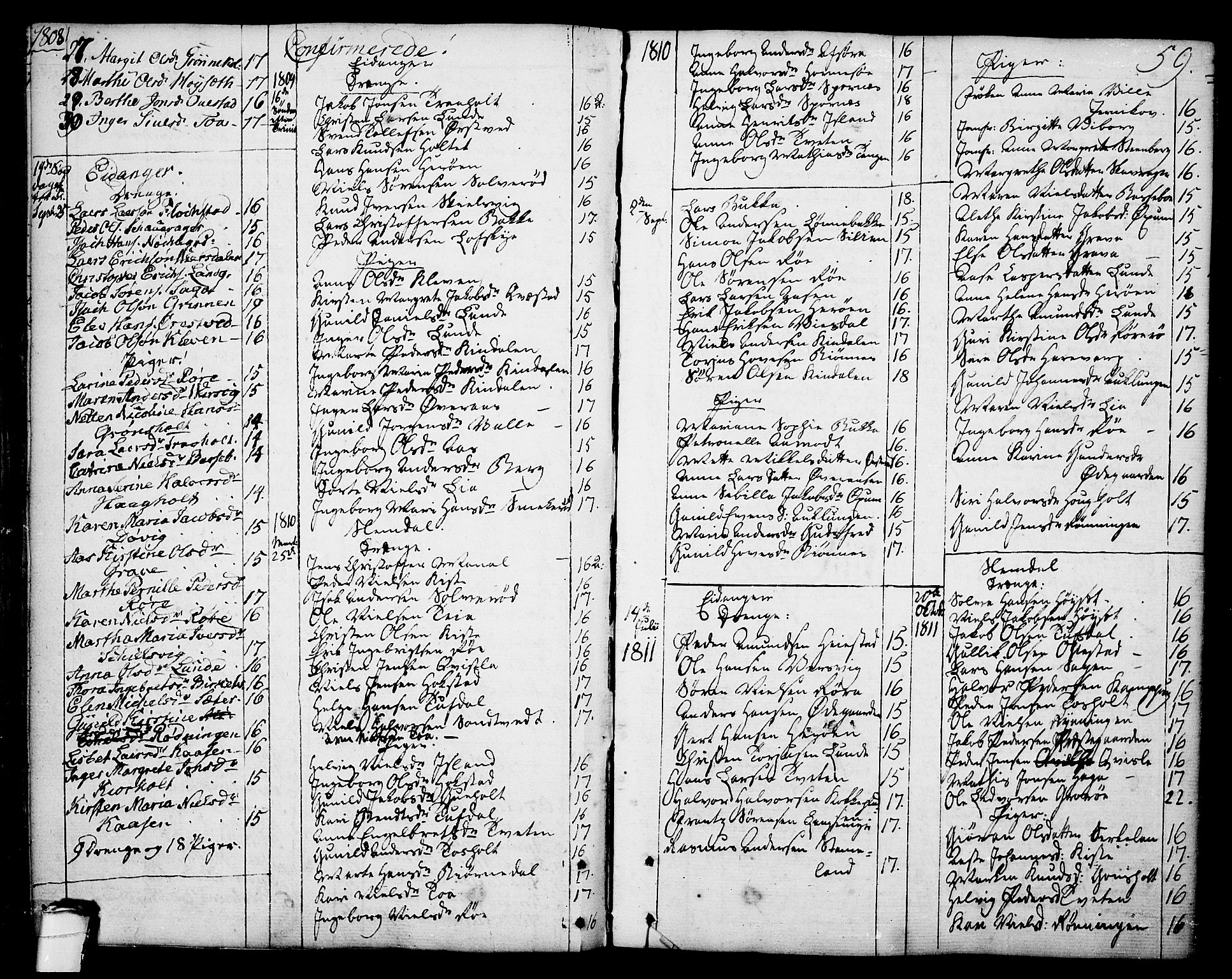 Eidanger kirkebøker, SAKO/A-261/F/Fa/L0006: Parish register (official) no. 6, 1764-1814, p. 59