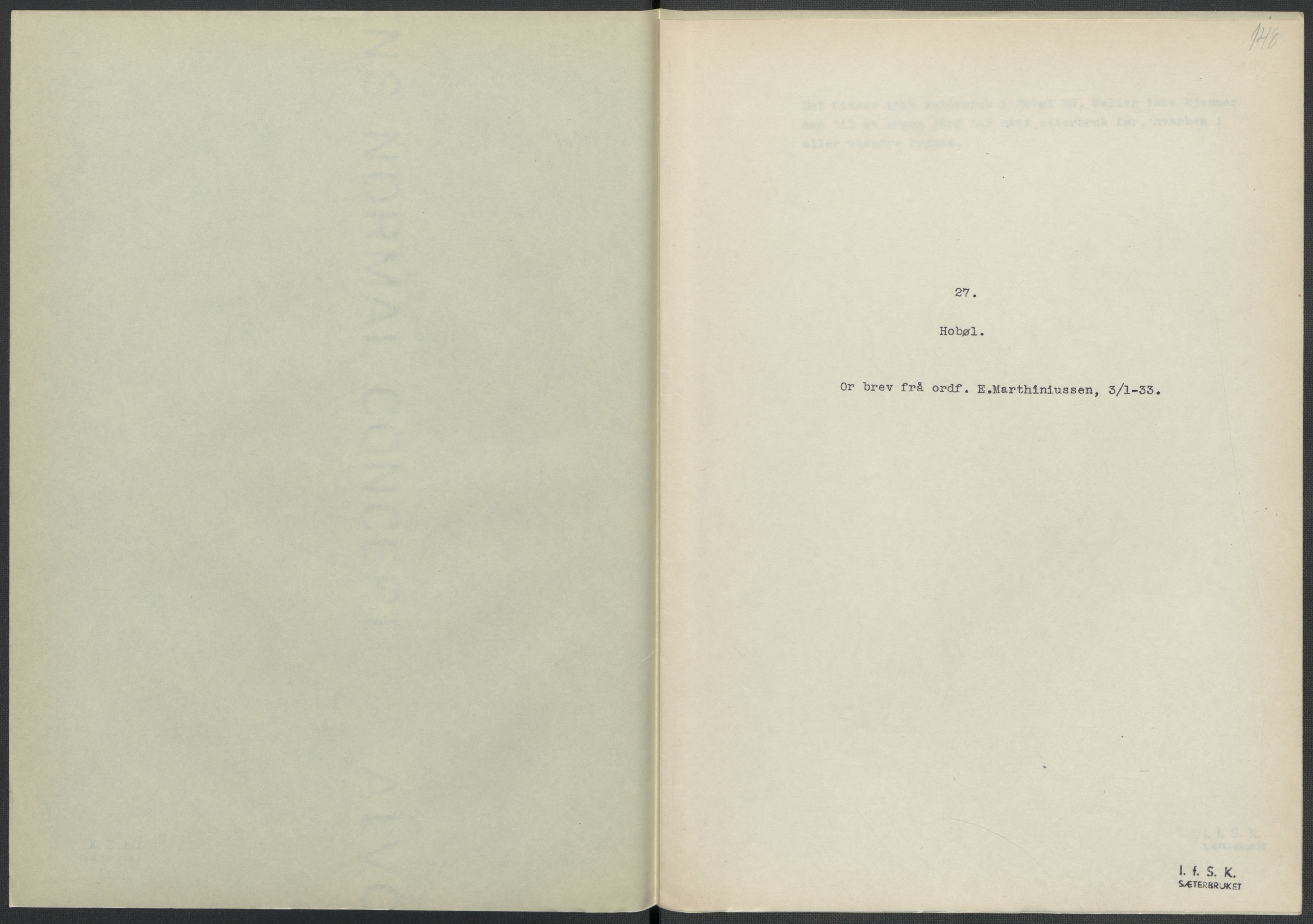 Instituttet for sammenlignende kulturforskning, AV/RA-PA-0424/F/Fc/L0002/0001: Eske B2: / Østfold (perm I), 1932-1935, p. 148