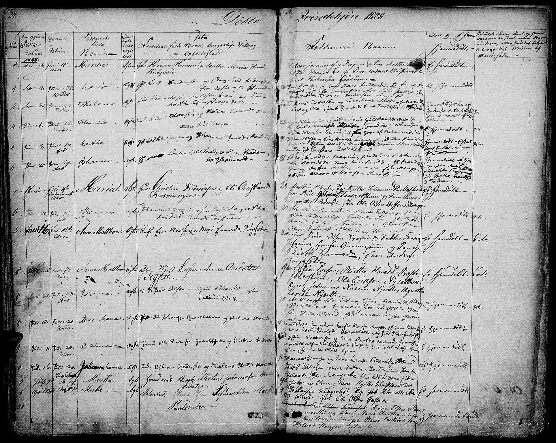 Vestre Toten prestekontor, AV/SAH-PREST-108/H/Ha/Haa/L0002: Parish register (official) no. 2, 1825-1837, p. 24