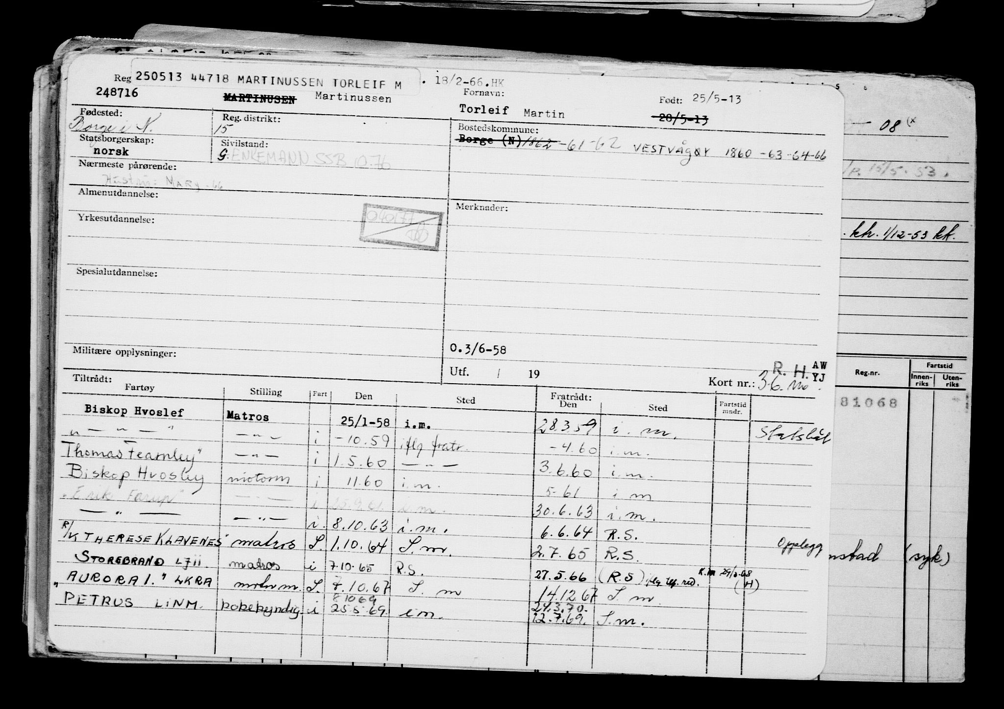 Direktoratet for sjømenn, AV/RA-S-3545/G/Gb/L0112: Hovedkort, 1913, p. 830