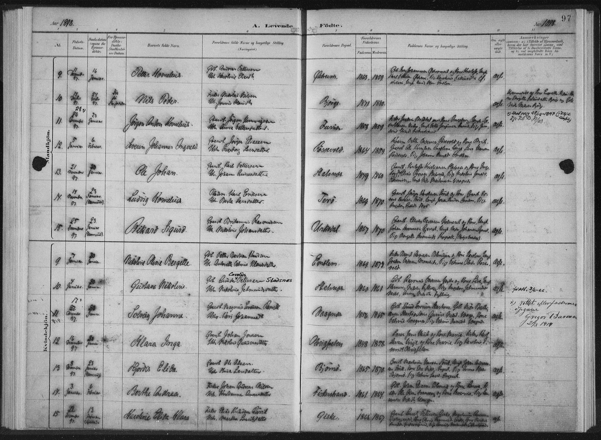 Ministerialprotokoller, klokkerbøker og fødselsregistre - Møre og Romsdal, AV/SAT-A-1454/528/L0405: Parish register (official) no. 528A14, 1891-1906, p. 97