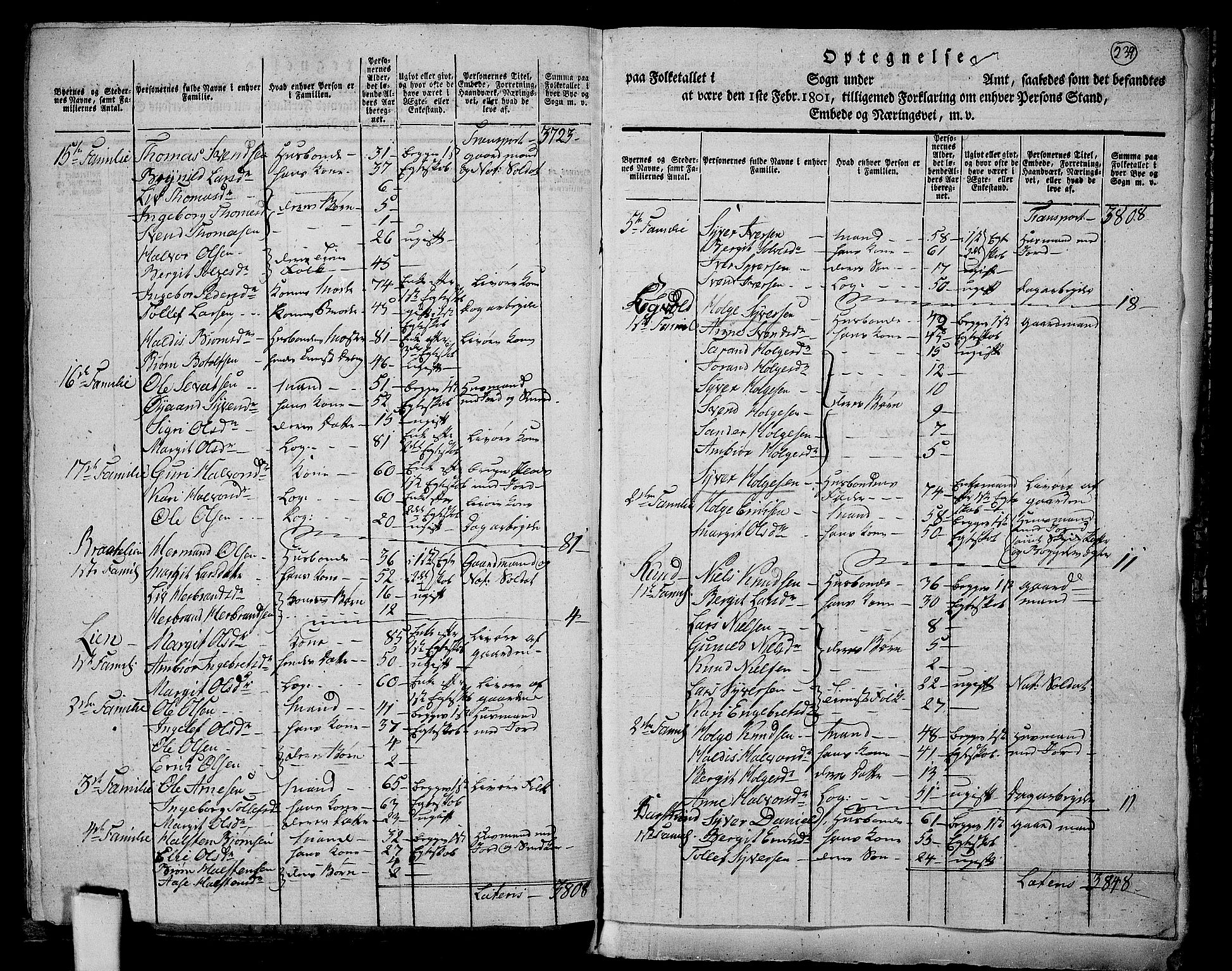 RA, 1801 census for 0619P Ål, 1801, p. 238b-239a