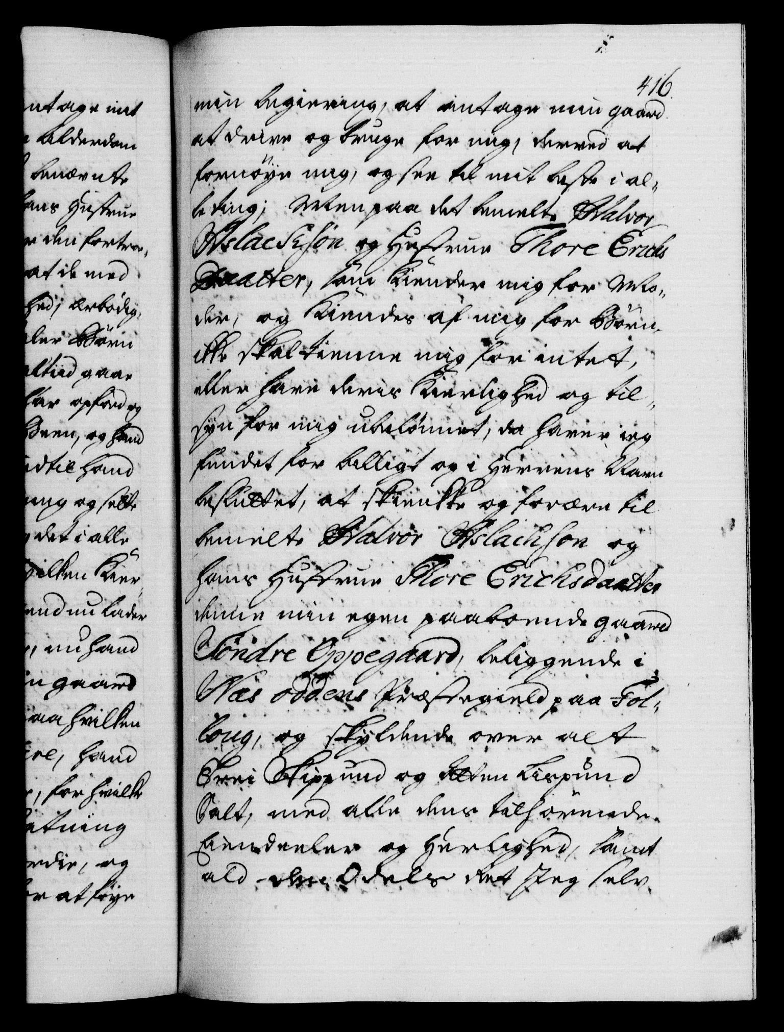 Danske Kanselli 1572-1799, AV/RA-EA-3023/F/Fc/Fca/Fcaa/L0026: Norske registre, 1729-1730, p. 416a