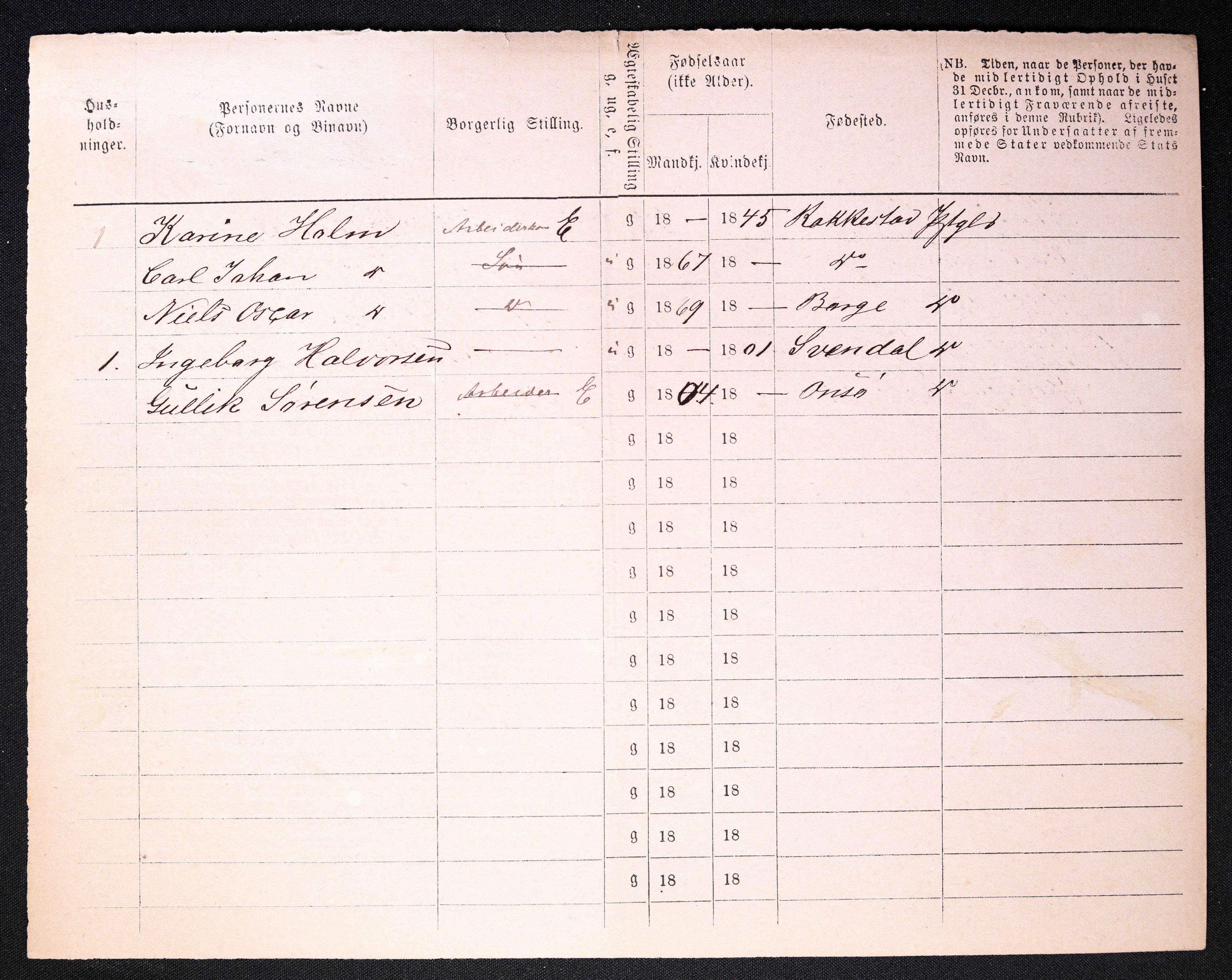 RA, 1870 census for 0103 Fredrikstad, 1870, p. 1622