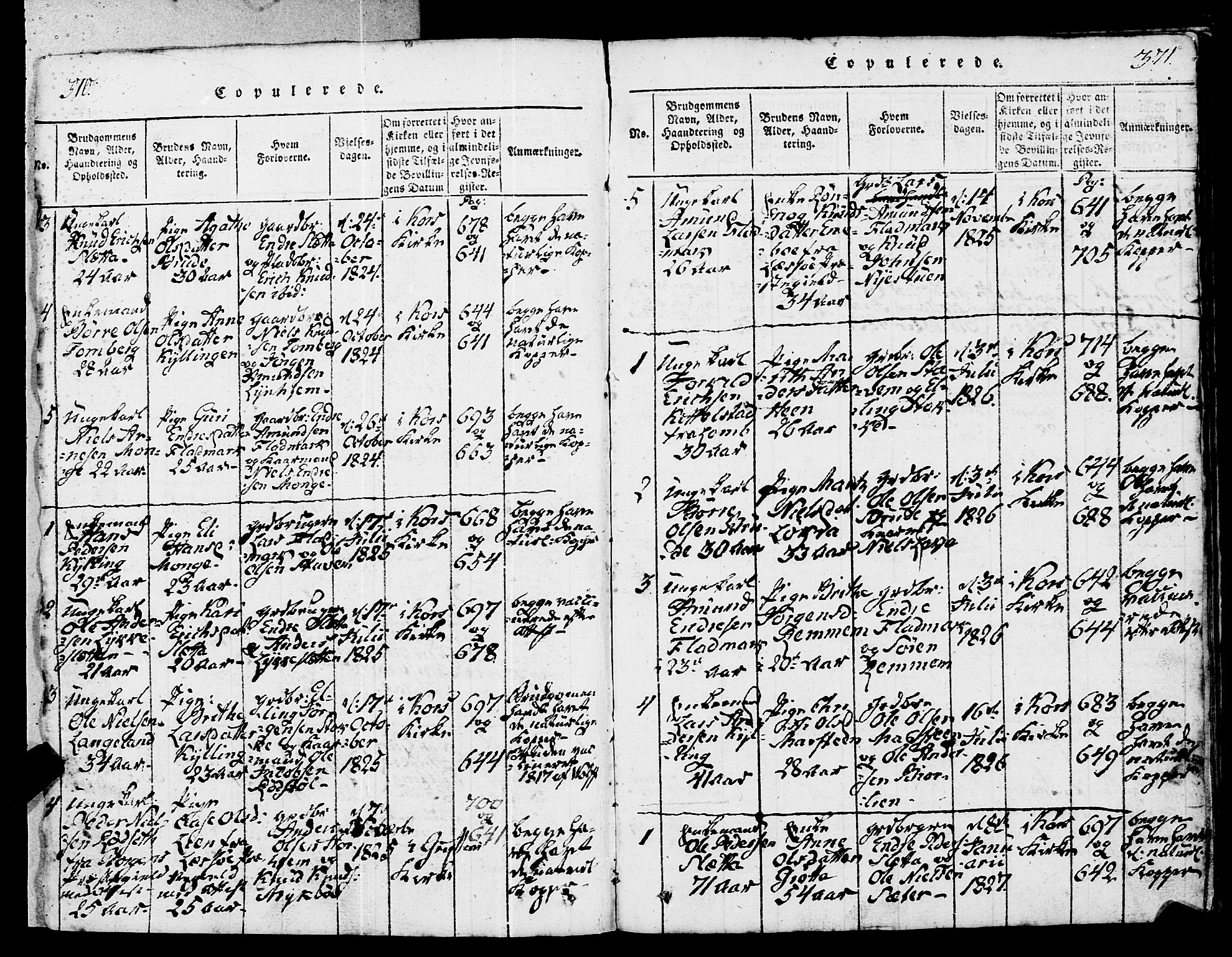 Ministerialprotokoller, klokkerbøker og fødselsregistre - Møre og Romsdal, SAT/A-1454/546/L0593: Parish register (official) no. 546A01, 1818-1853, p. 370-371