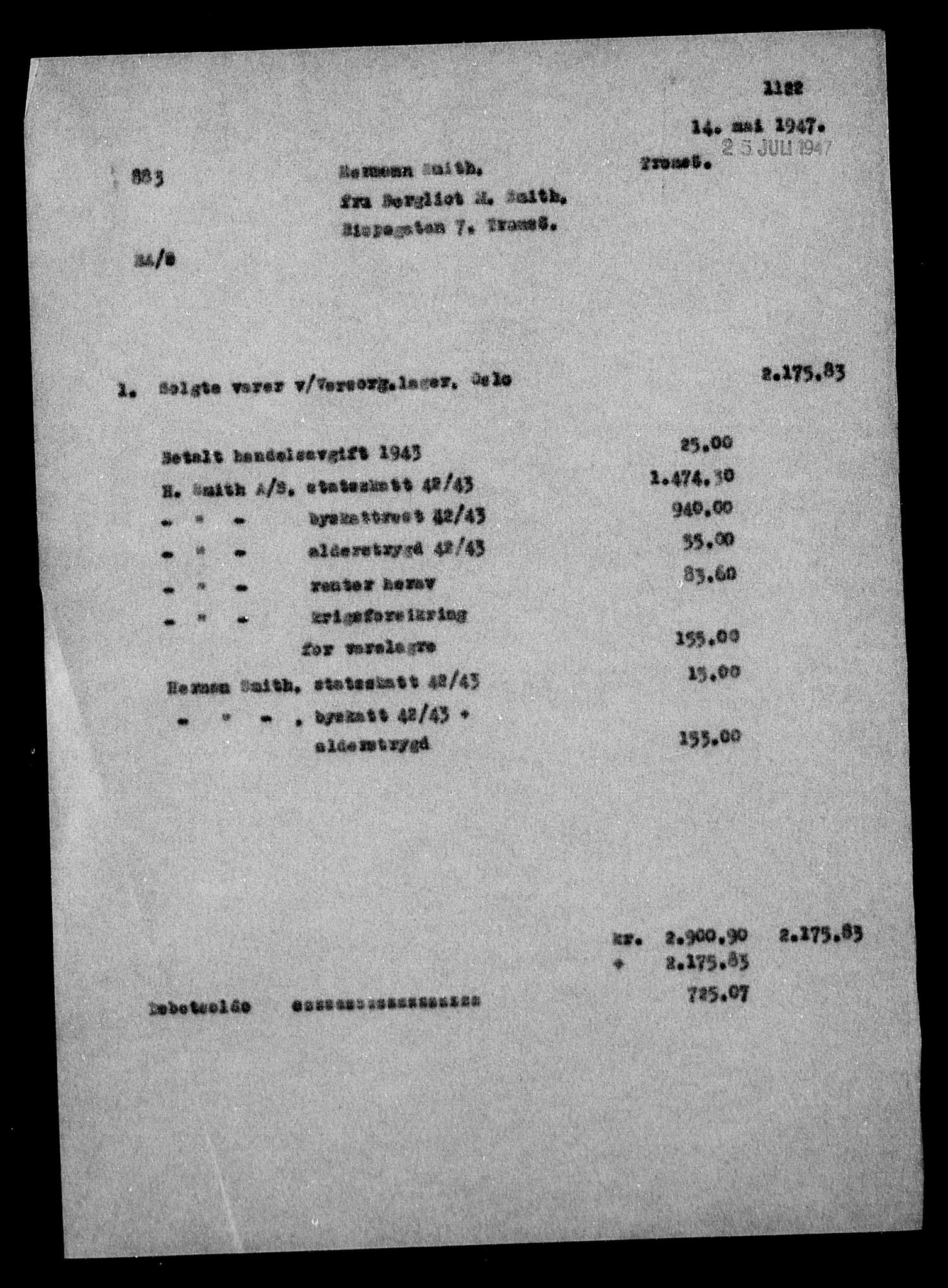 Justisdepartementet, Tilbakeføringskontoret for inndratte formuer, AV/RA-S-1564/H/Hc/Hcb/L0916: --, 1945-1947, p. 406