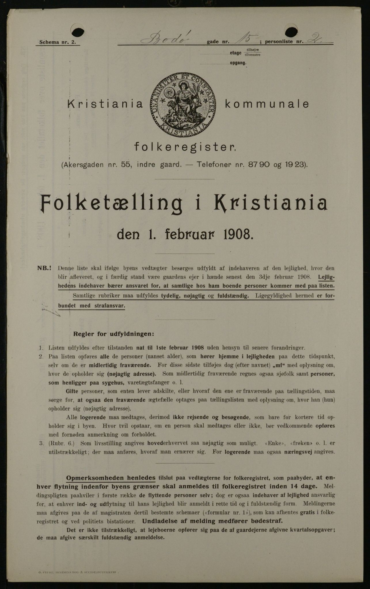 OBA, Municipal Census 1908 for Kristiania, 1908, p. 6602