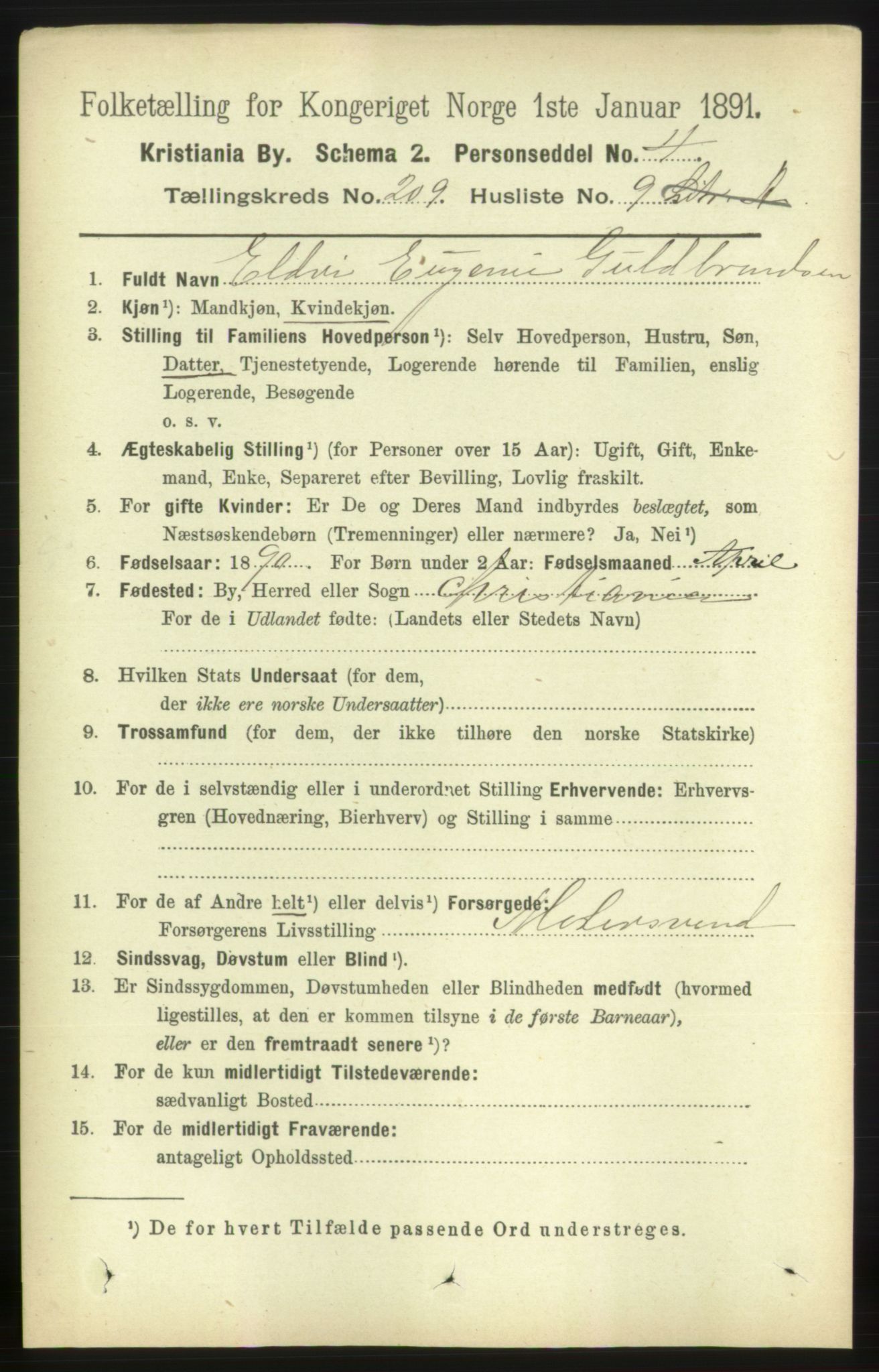 RA, 1891 census for 0301 Kristiania, 1891, p. 125292