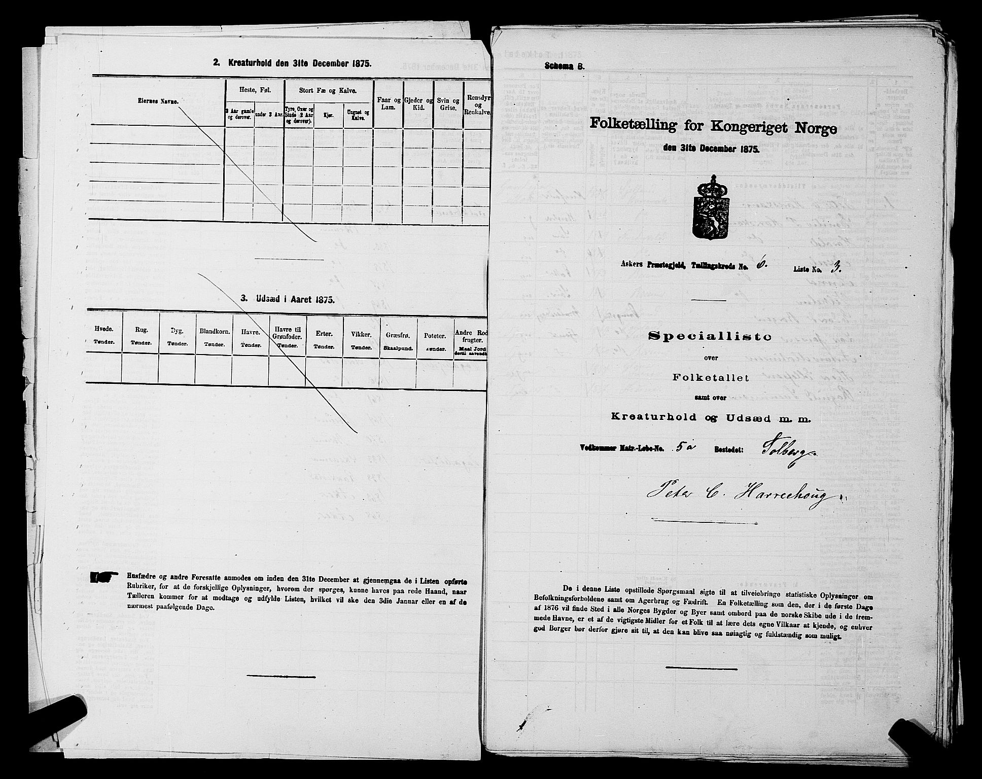 RA, 1875 census for 0220P Asker, 1875, p. 1159