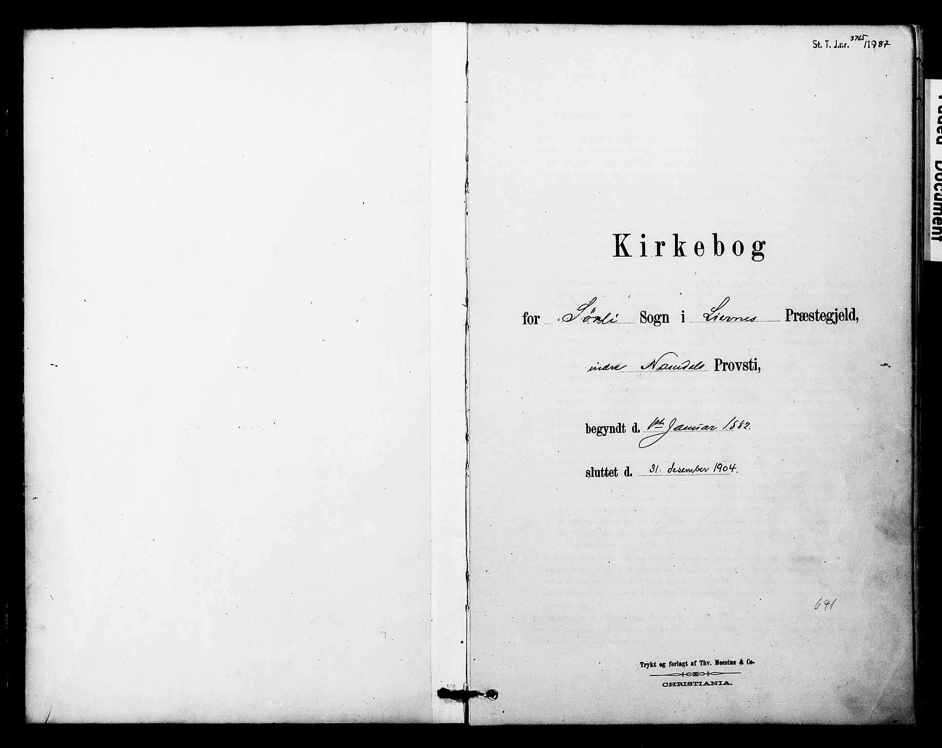 Ministerialprotokoller, klokkerbøker og fødselsregistre - Nord-Trøndelag, SAT/A-1458/757/L0505: Parish register (official) no. 757A01, 1882-1904