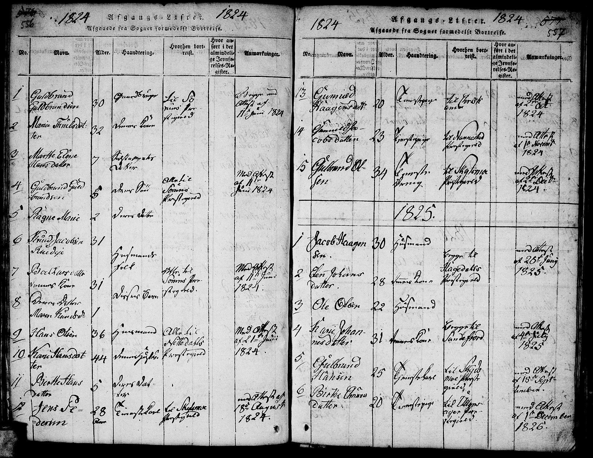 Gjerdrum prestekontor Kirkebøker, AV/SAO-A-10412b/F/Fa/L0004: Parish register (official) no. I 4, 1816-1836, p. 556-557
