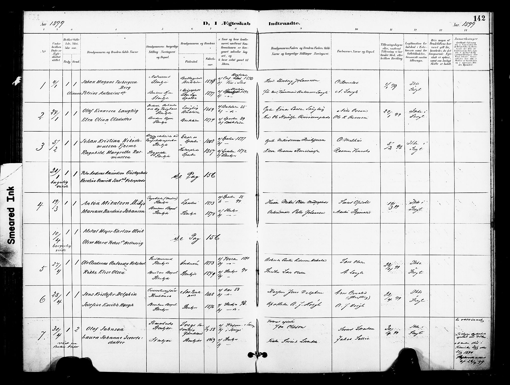 Ministerialprotokoller, klokkerbøker og fødselsregistre - Nord-Trøndelag, SAT/A-1458/739/L0372: Parish register (official) no. 739A04, 1895-1903, p. 142