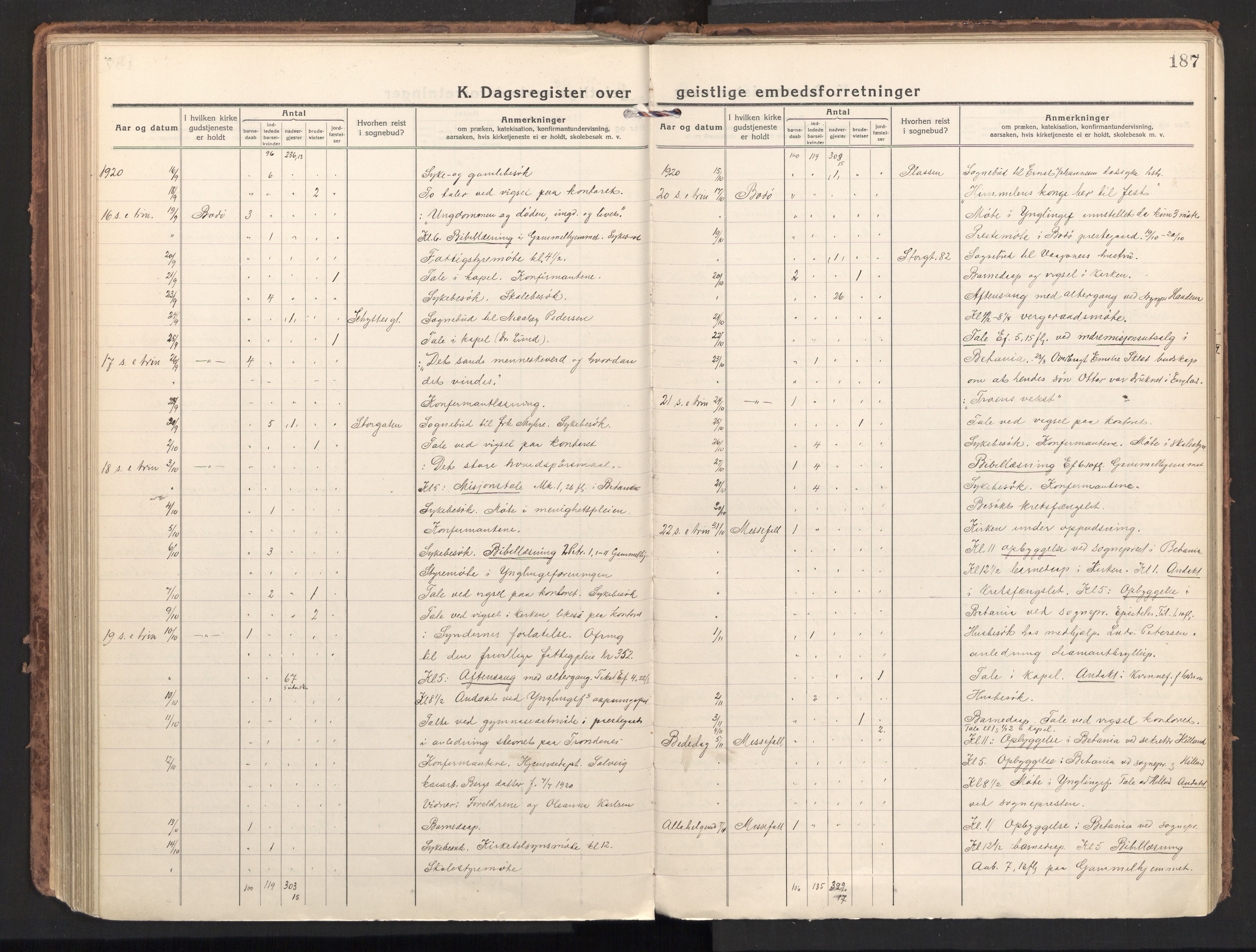 Ministerialprotokoller, klokkerbøker og fødselsregistre - Nordland, AV/SAT-A-1459/801/L0018: Parish register (official) no. 801A18, 1916-1930, p. 187