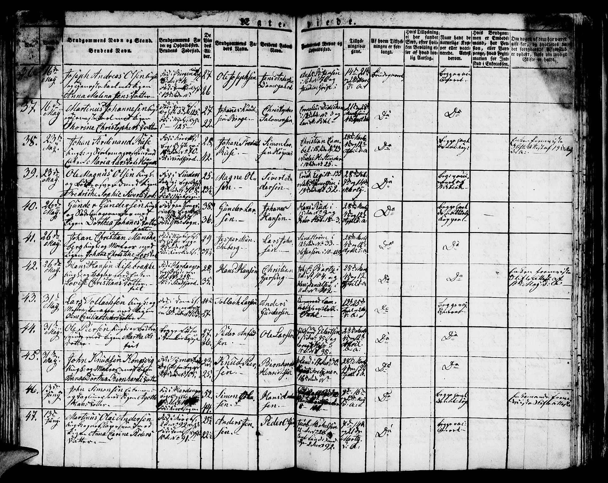 Domkirken sokneprestembete, SAB/A-74801/H/Hab/L0002: Parish register (copy) no. A 2, 1821-1839, p. 434