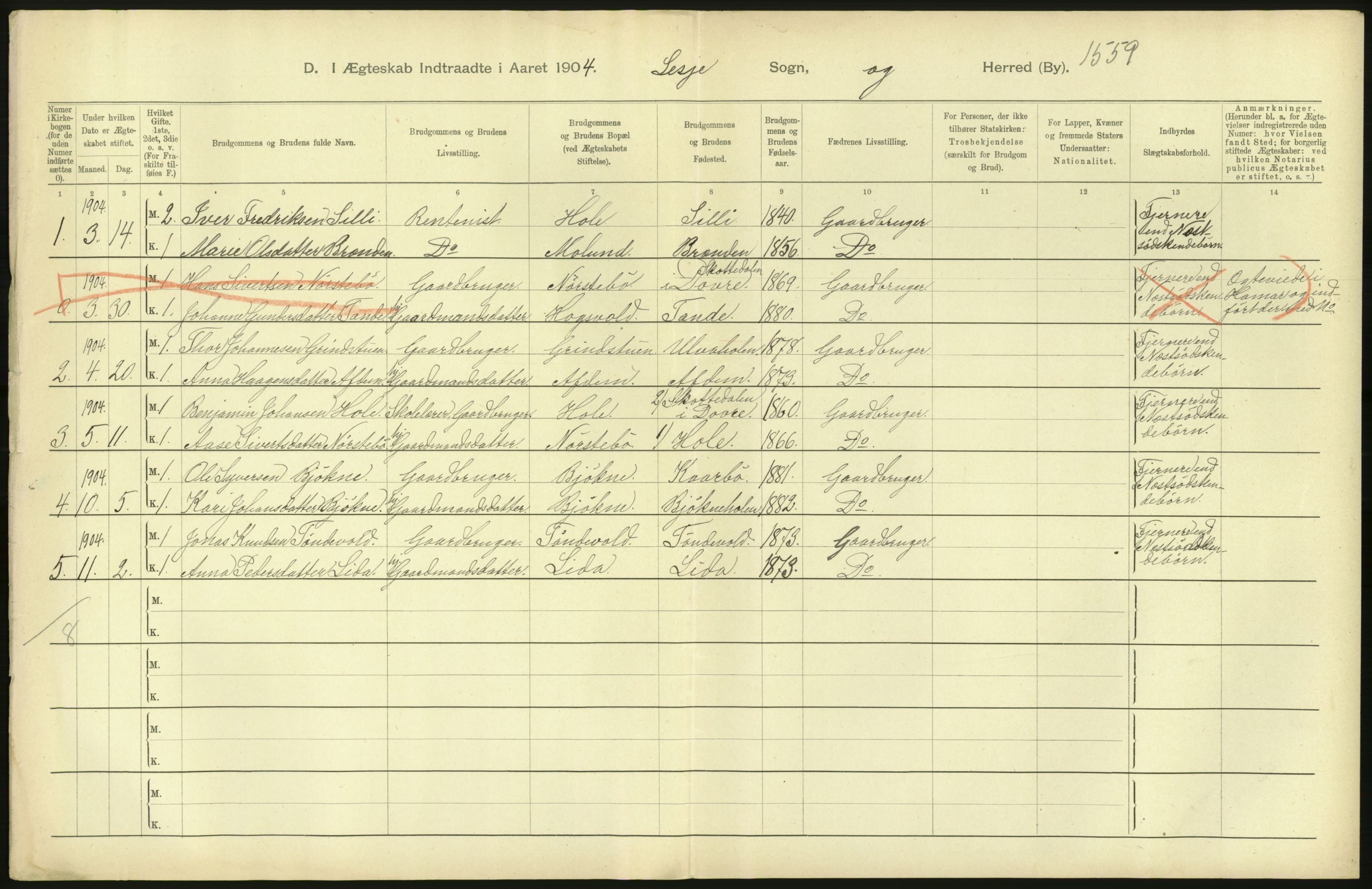 Statistisk sentralbyrå, Sosiodemografiske emner, Befolkning, AV/RA-S-2228/D/Df/Dfa/Dfab/L0006: Kristians amt: Fødte, gifte, døde, 1904, p. 830