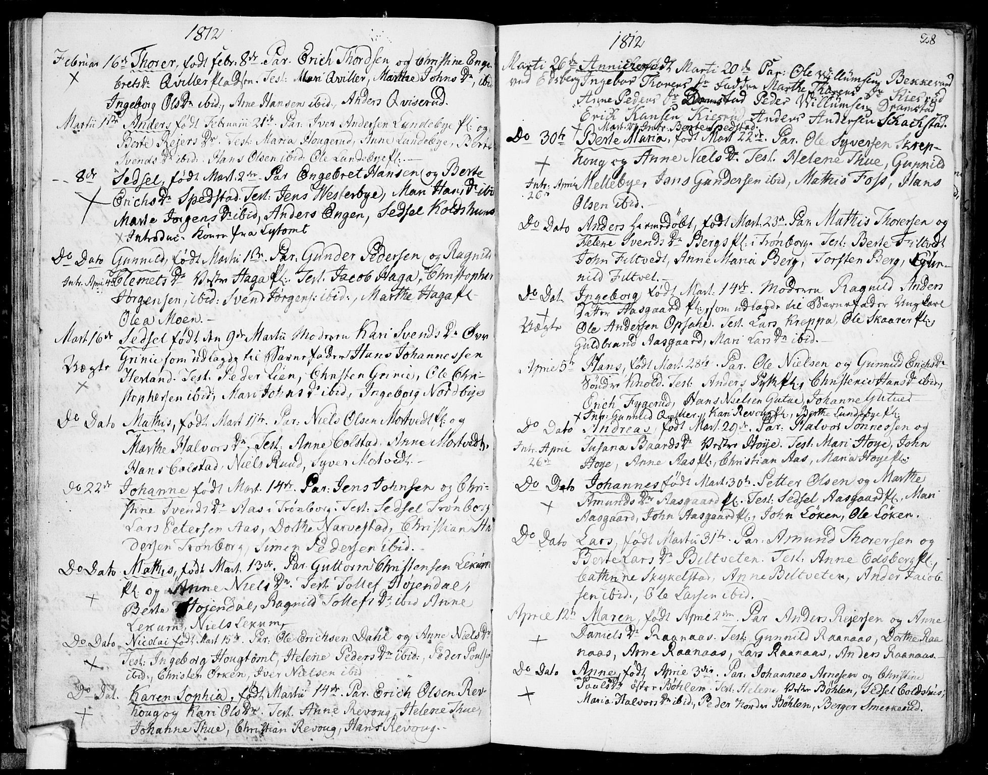 Eidsberg prestekontor Kirkebøker, SAO/A-10905/F/Fa/L0006: Parish register (official) no. I 6, 1807-1814, p. 28