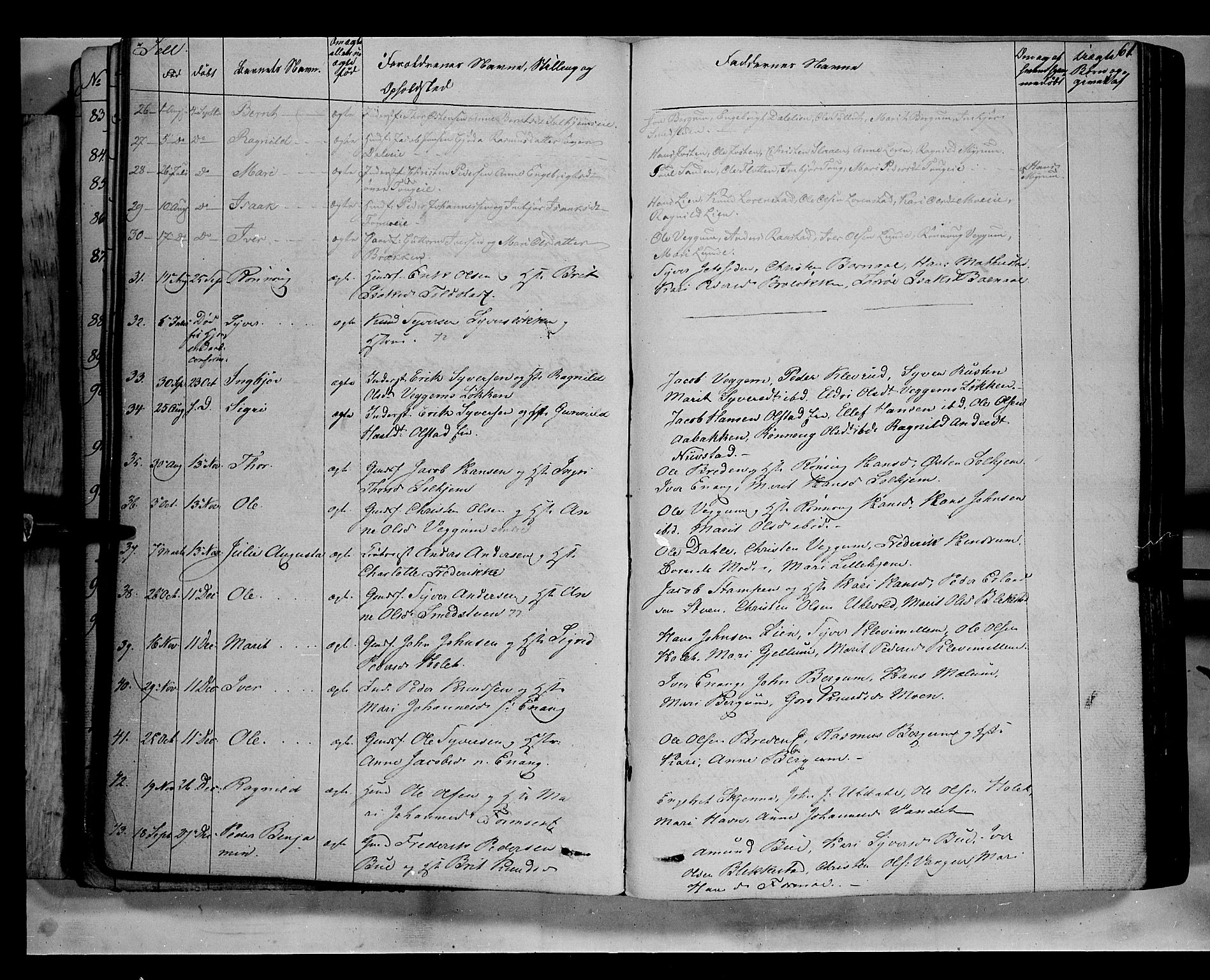 Vågå prestekontor, SAH/PREST-076/H/Ha/Haa/L0005: Parish register (official) no. 5 /3, 1842-1856, p. 61