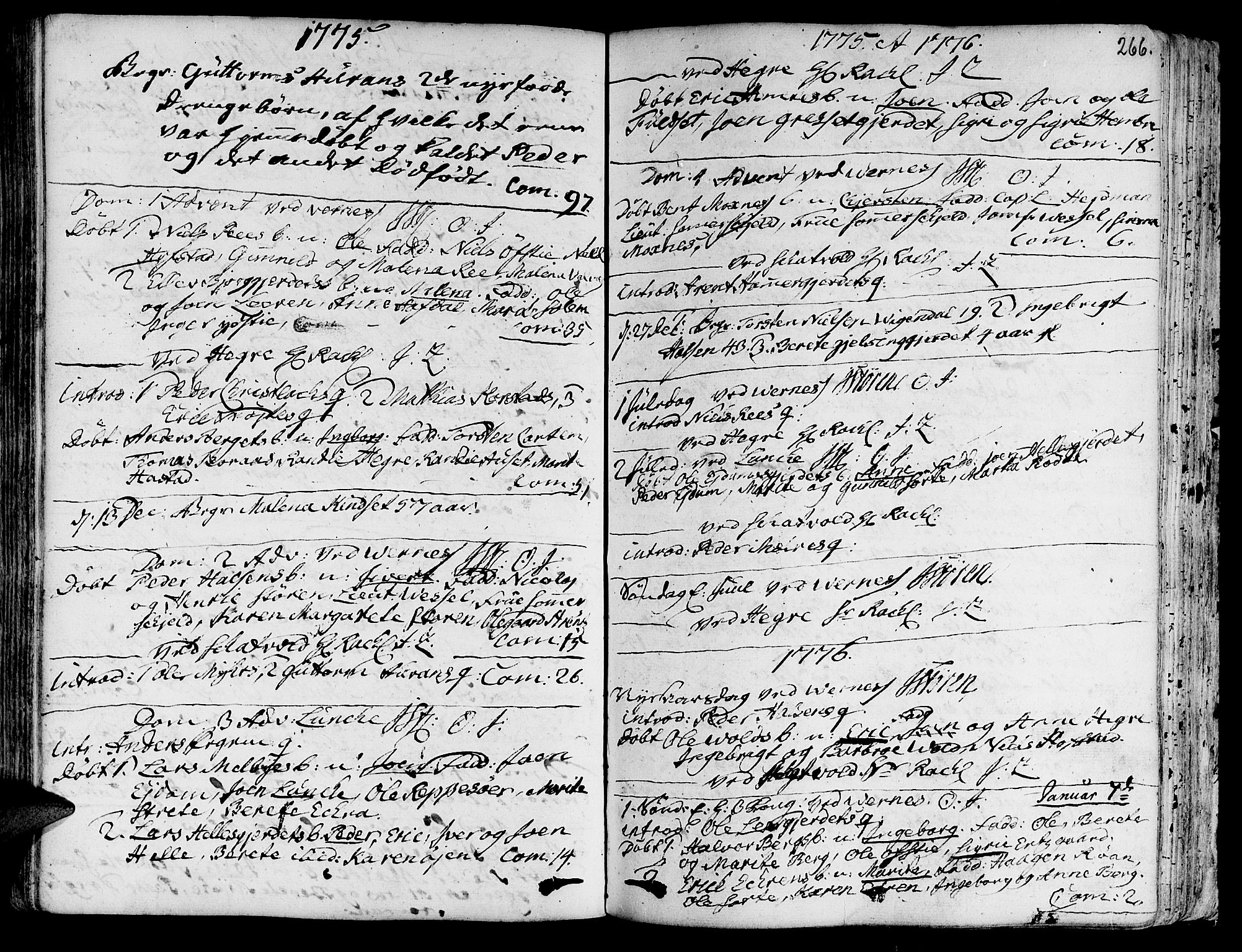 Ministerialprotokoller, klokkerbøker og fødselsregistre - Nord-Trøndelag, SAT/A-1458/709/L0057: Parish register (official) no. 709A05, 1755-1780, p. 266