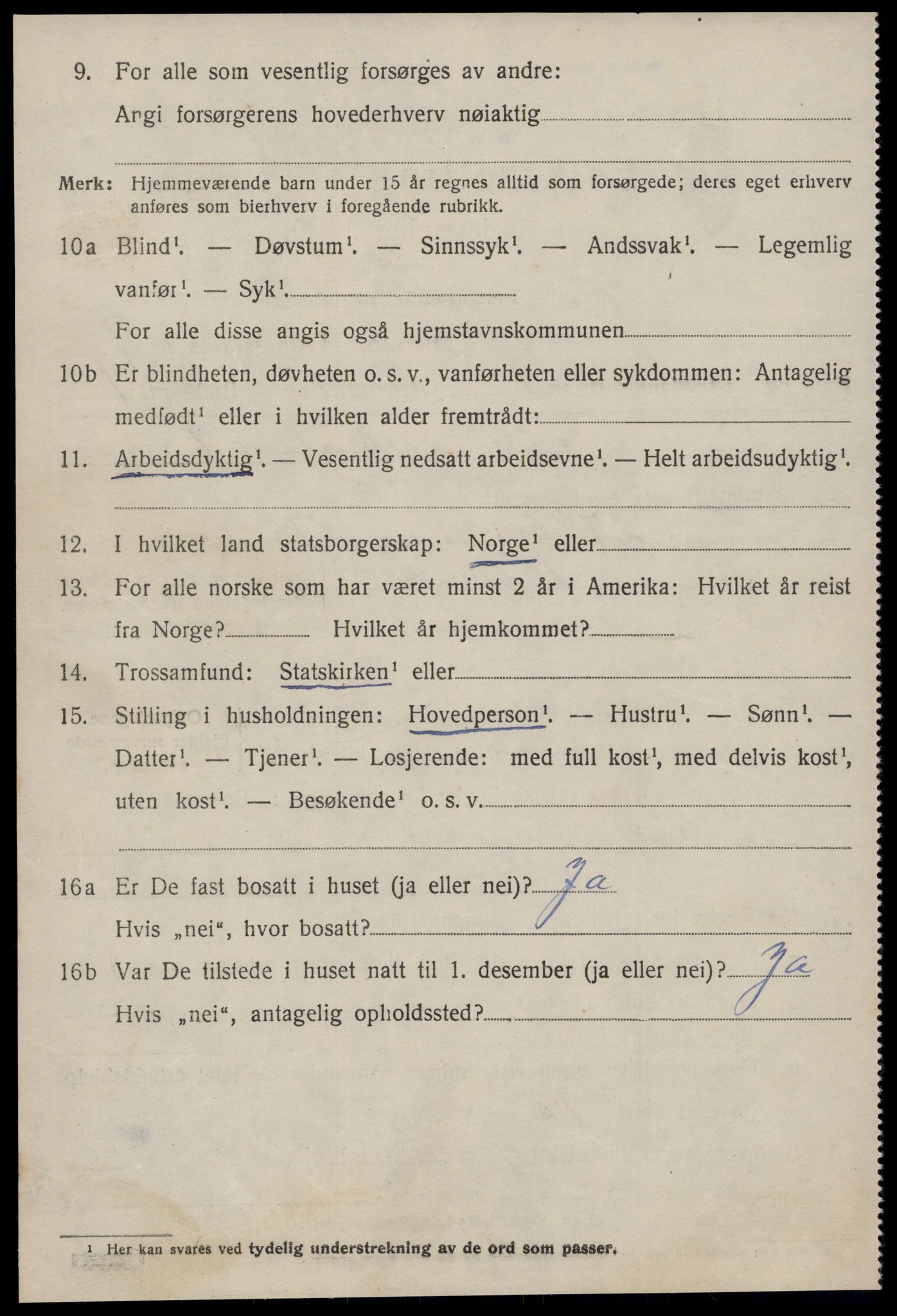 SAT, 1920 census for Aure, 1920, p. 2805