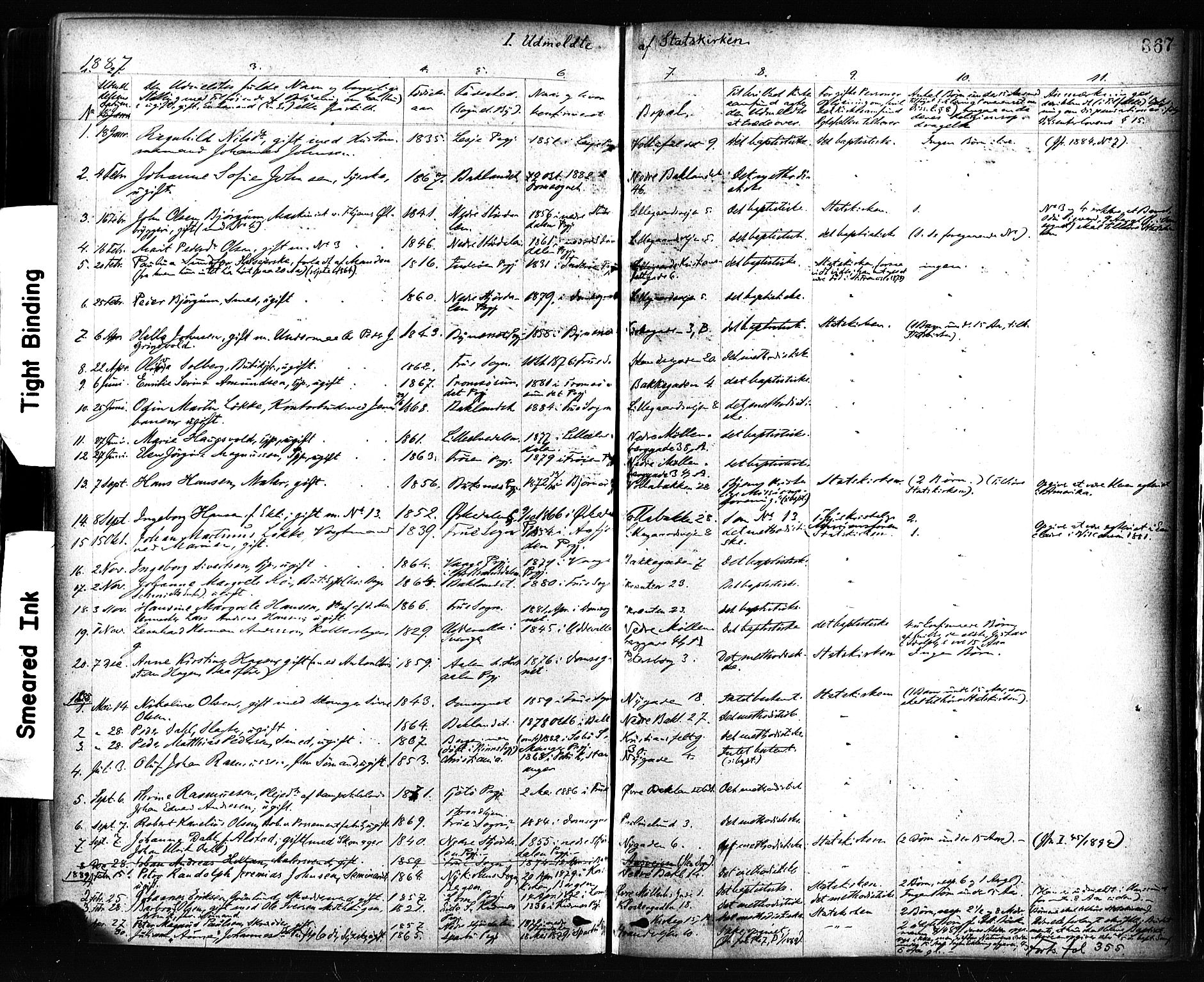 Ministerialprotokoller, klokkerbøker og fødselsregistre - Sør-Trøndelag, SAT/A-1456/604/L0189: Parish register (official) no. 604A10, 1878-1892, p. 367