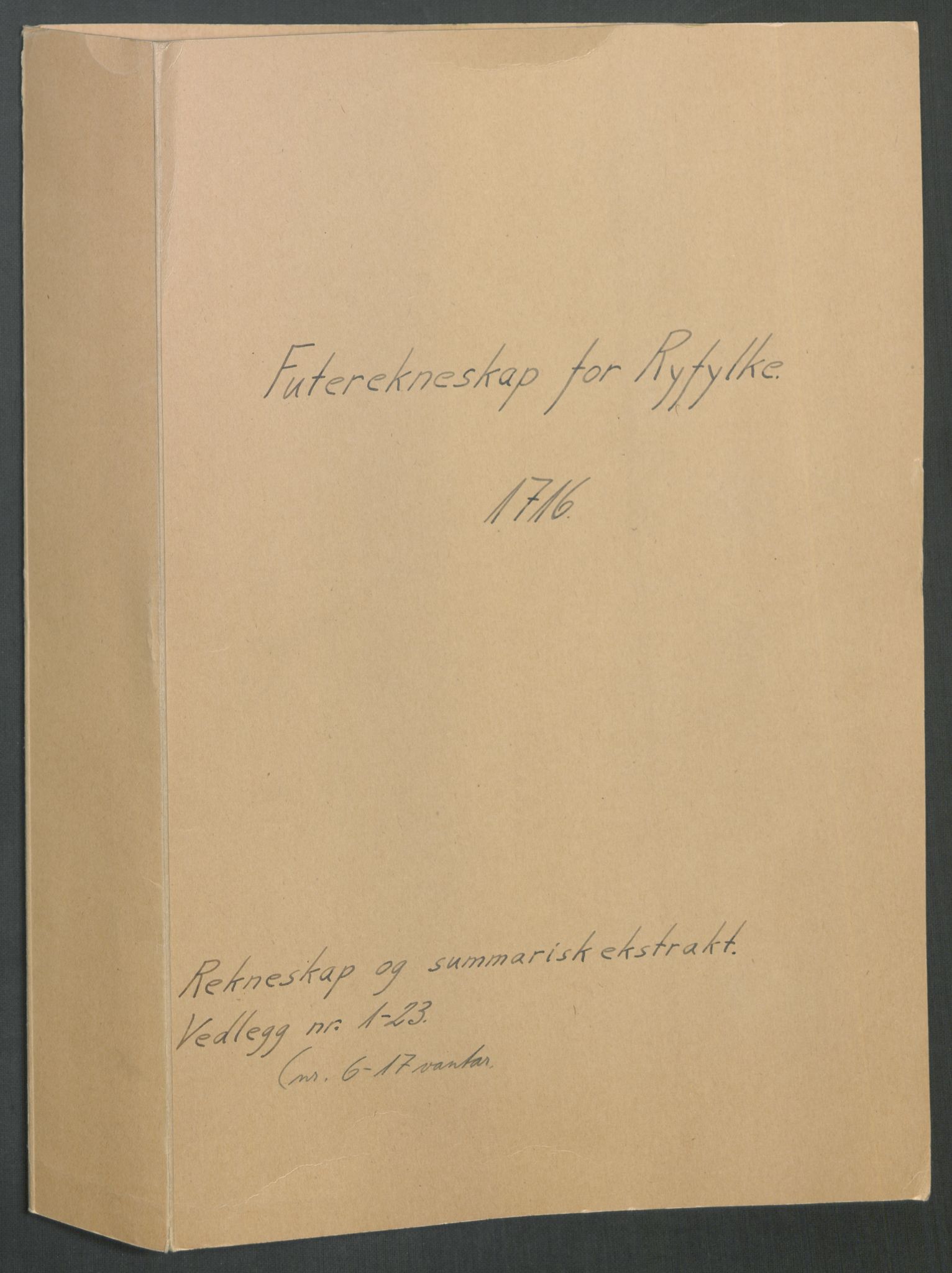 Rentekammeret inntil 1814, Reviderte regnskaper, Fogderegnskap, RA/EA-4092/R47/L2869: Fogderegnskap Ryfylke, 1716, p. 2