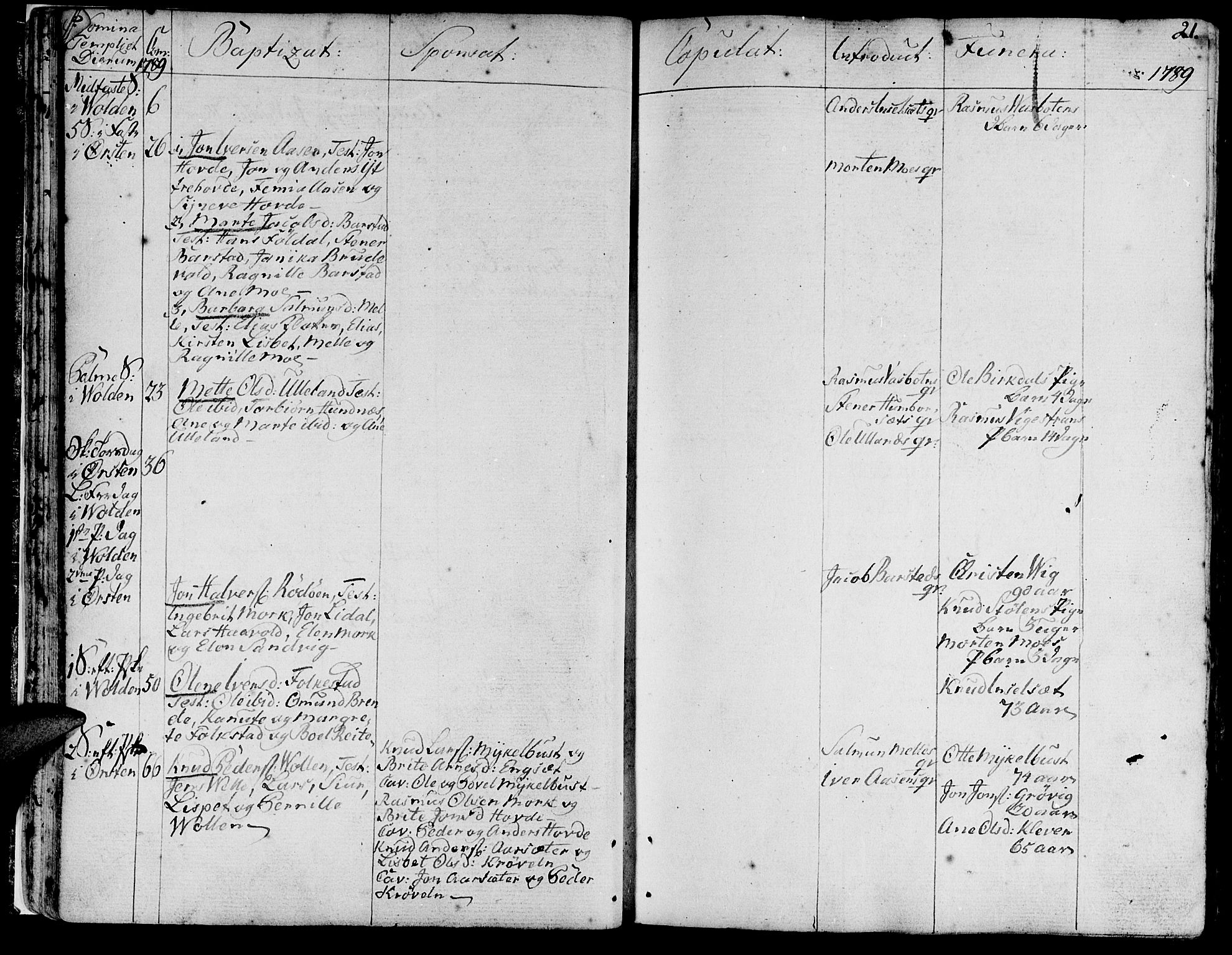 Ministerialprotokoller, klokkerbøker og fødselsregistre - Møre og Romsdal, SAT/A-1454/511/L0137: Parish register (official) no. 511A04, 1787-1816, p. 21
