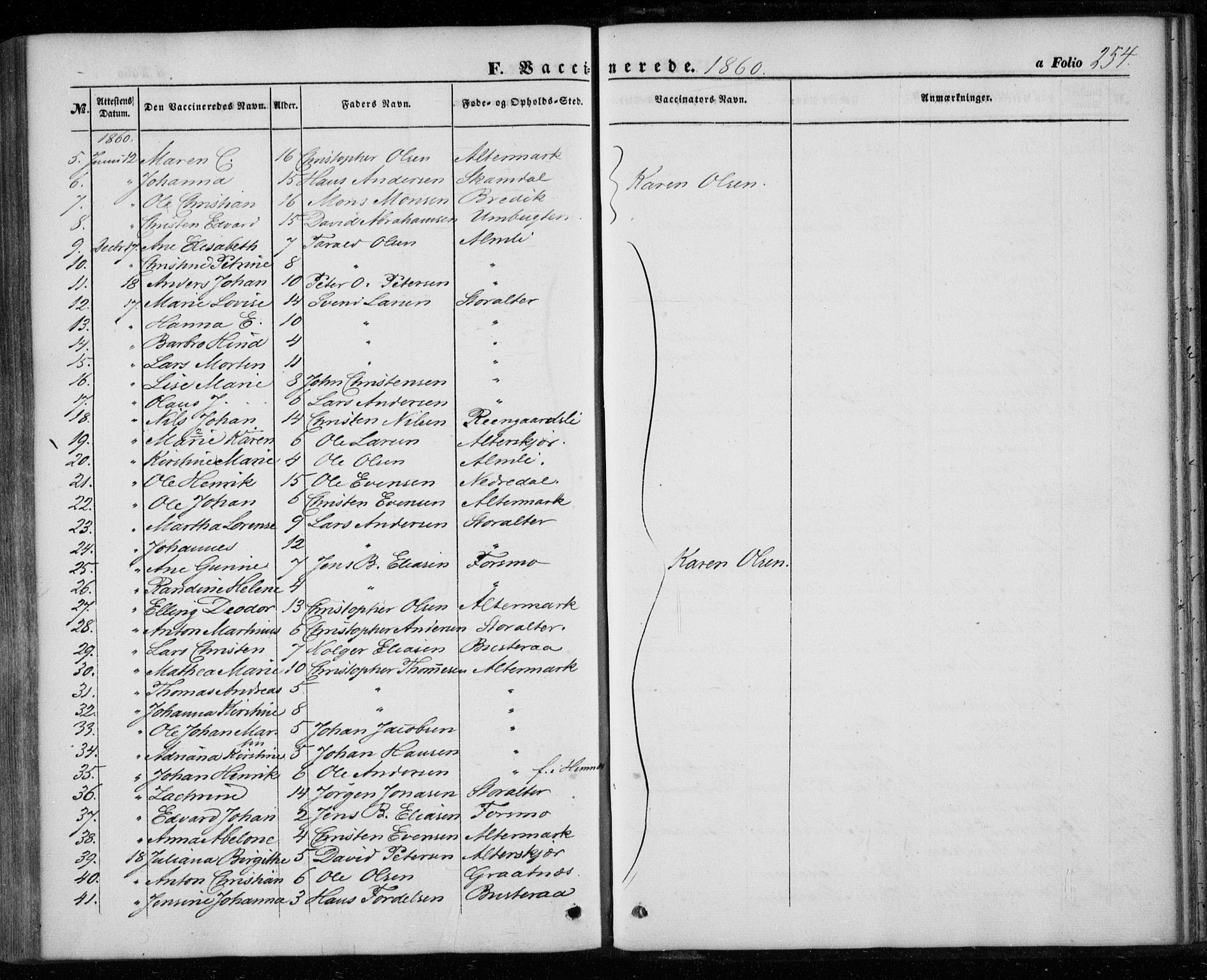 Ministerialprotokoller, klokkerbøker og fødselsregistre - Nordland, AV/SAT-A-1459/827/L0392: Parish register (official) no. 827A04, 1853-1866, p. 254