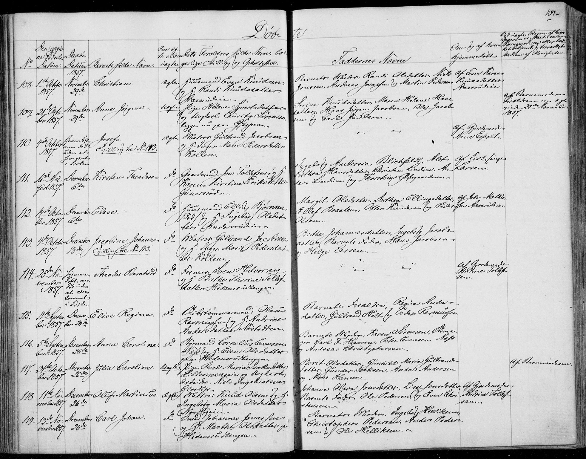 Skoger kirkebøker, SAKO/A-59/F/Fa/L0003: Parish register (official) no. I 3, 1842-1861, p. 107